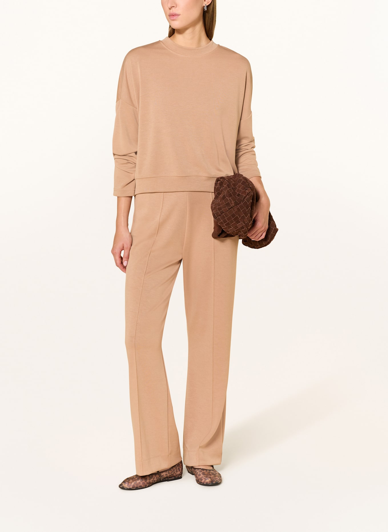 darling harbour Cropped-Longsleeve: CARAMEL
