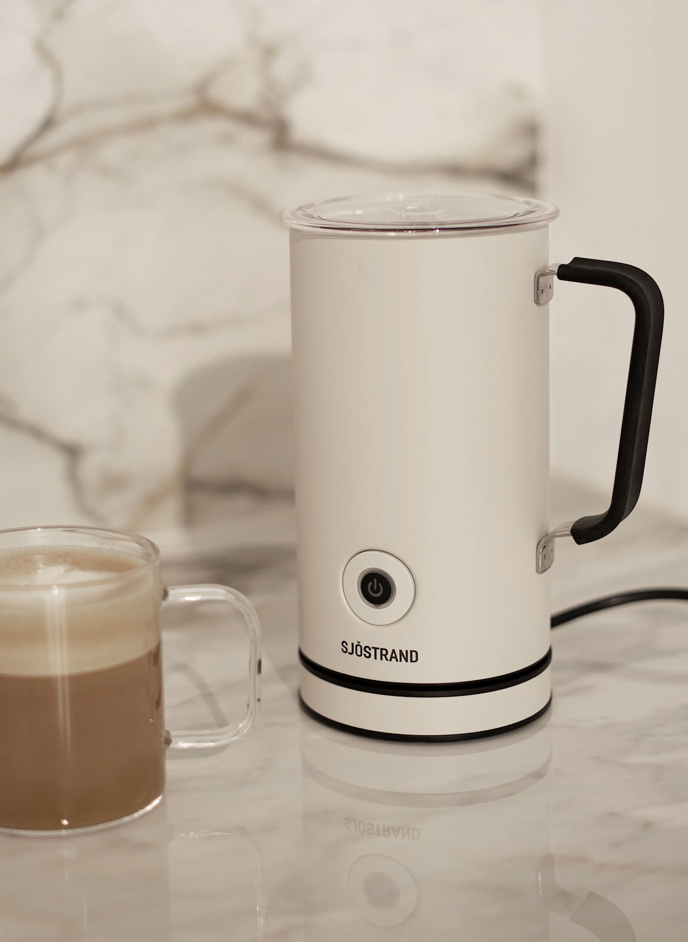 SJÖSTRAND Elektrischer Milchaufschäumer: BEIGE
