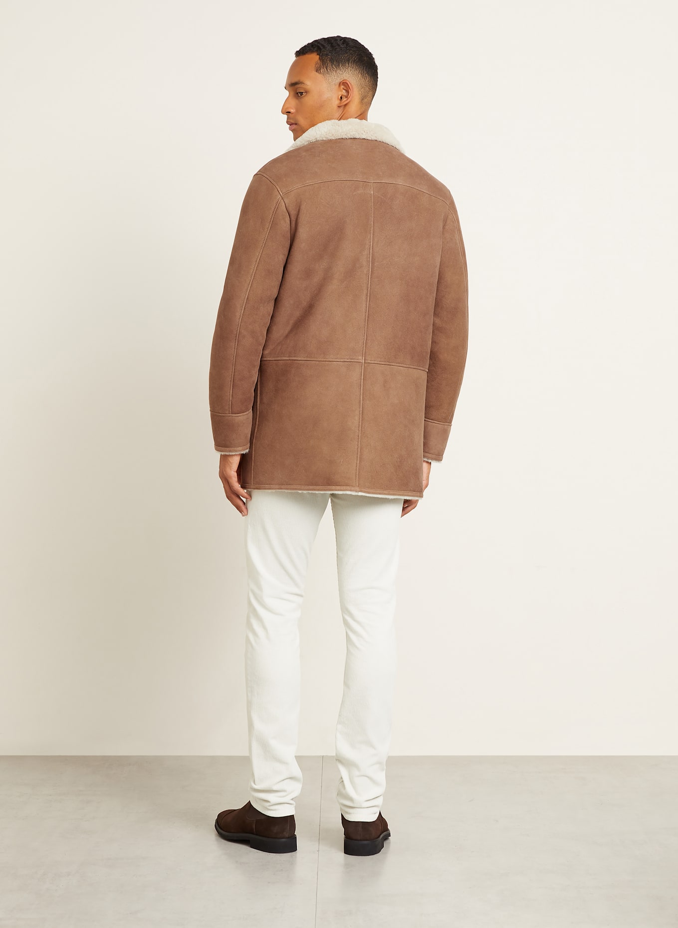 manzoni 24 Ledermantel: CAMEL