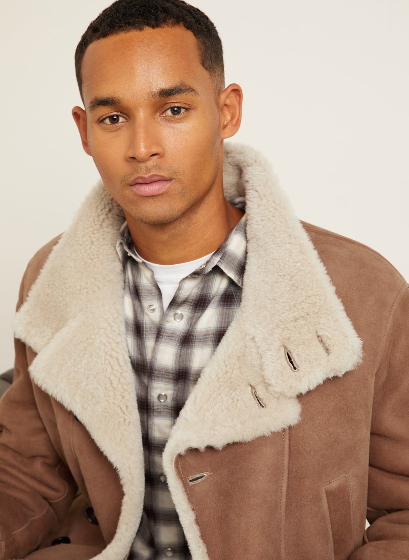 manzoni 24 Ledermantel: CAMEL