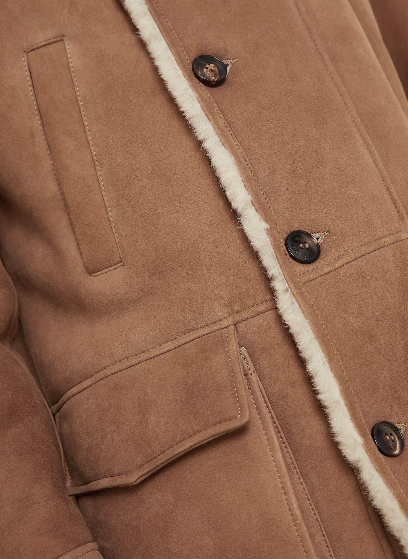 manzoni 24 Ledermantel: CAMEL