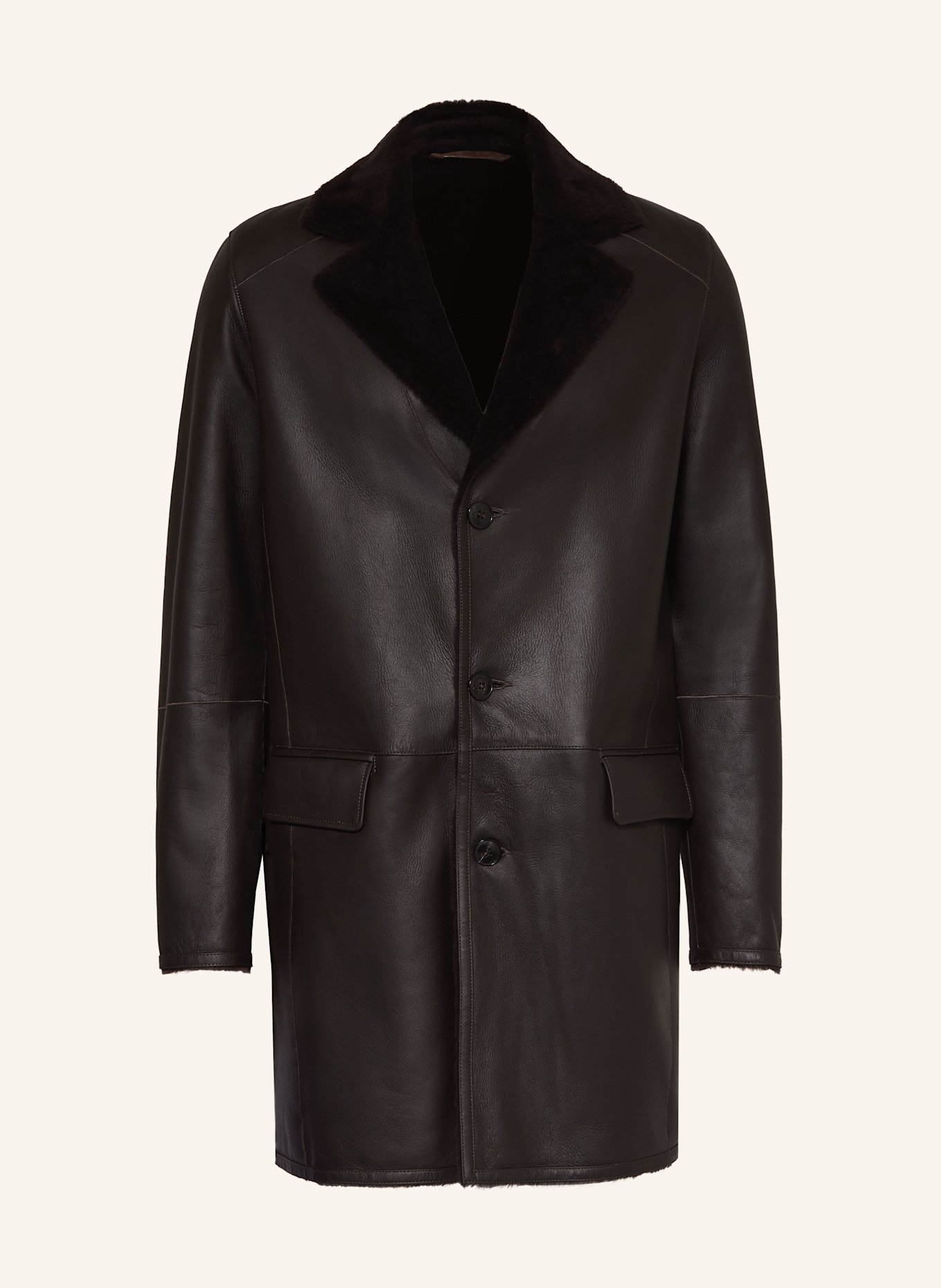 manzoni 24 Ledermantel: DUNKELBRAUN