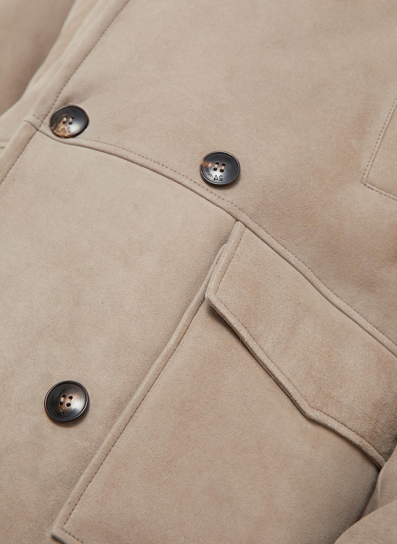 manzoni 24 Ledermantel: TAUPE