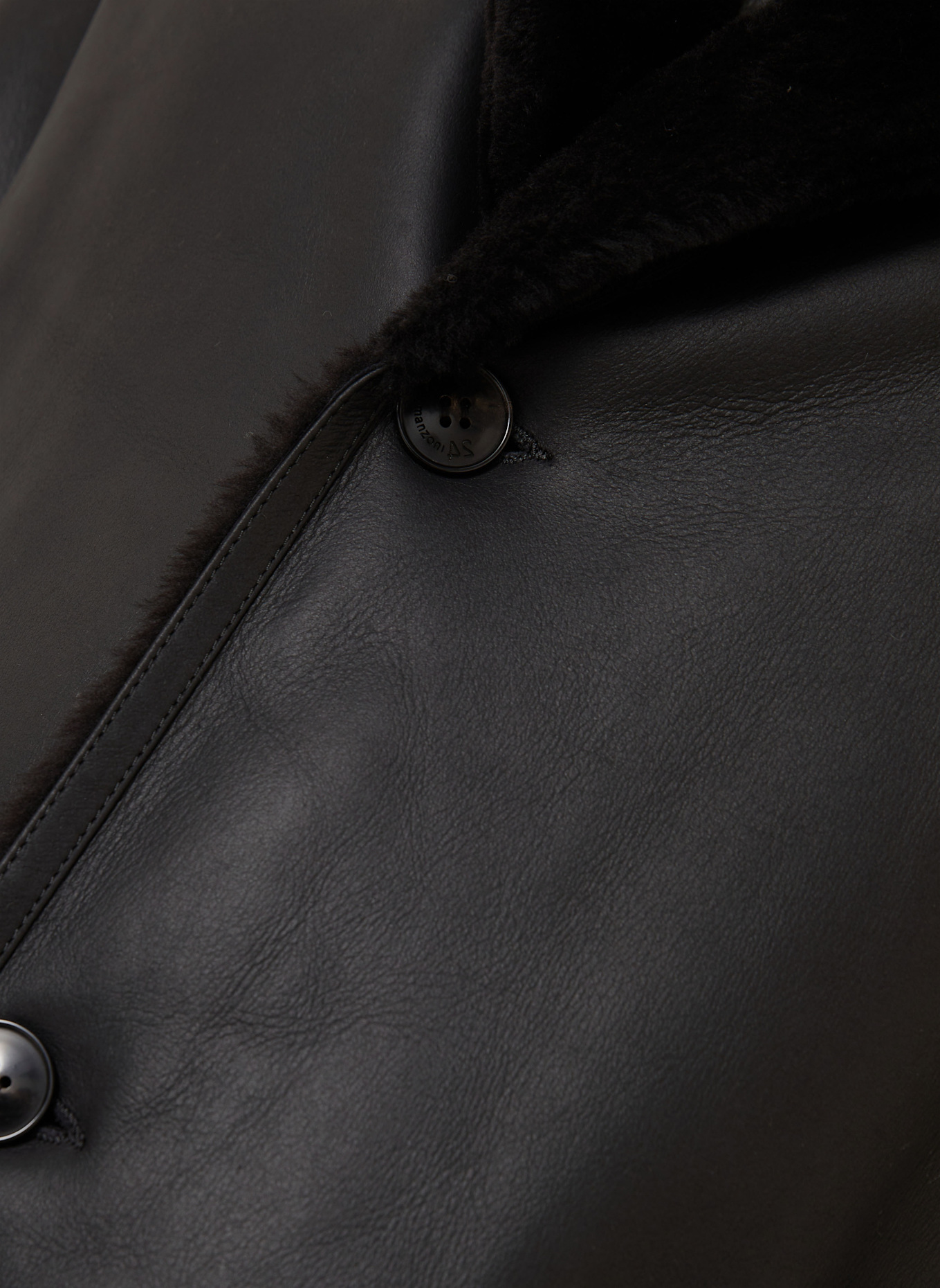 manzoni 24 Ledermantel zum Wenden: SCHWARZ