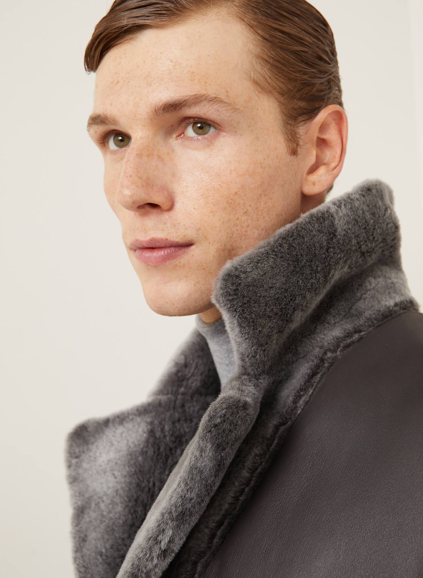 manzoni 24 Ledermantel zum Wenden: DUNKELGRAU