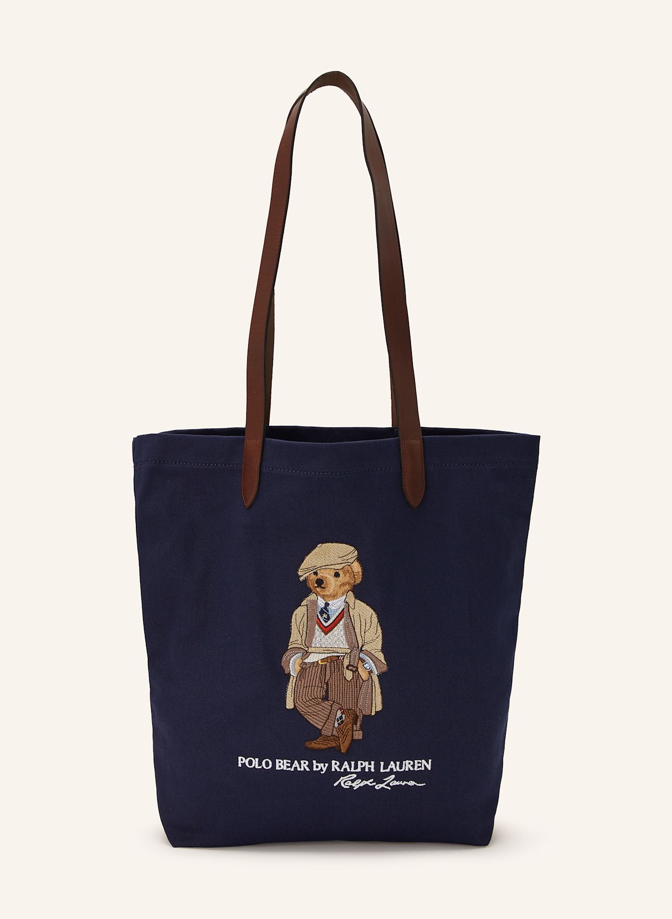 POLO RALPH LAUREN Torba shopper MEDIUM: GRANATOWY