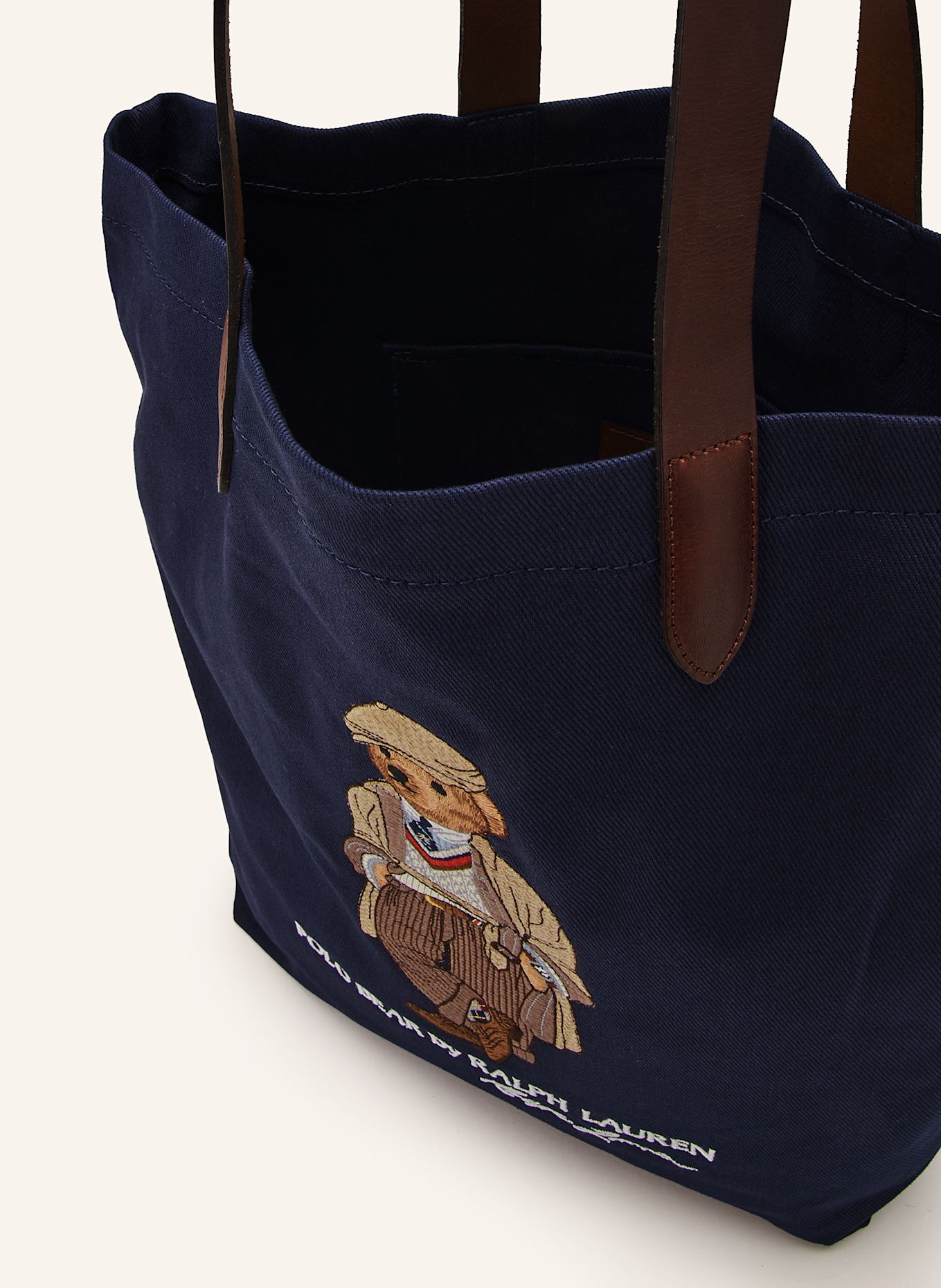POLO RALPH LAUREN Torba shopper MEDIUM: GRANATOWY