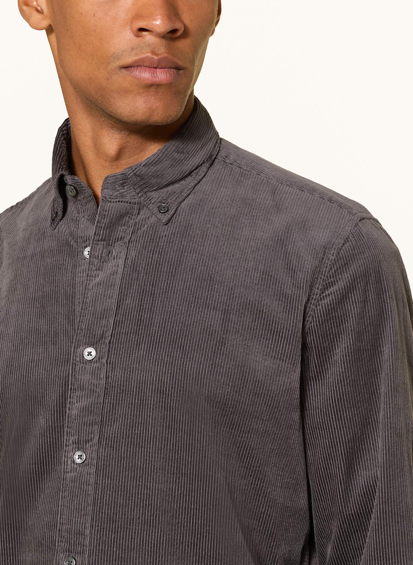 Marc O'Polo Cordhemd Regular Fit: DUNKELGRAU
