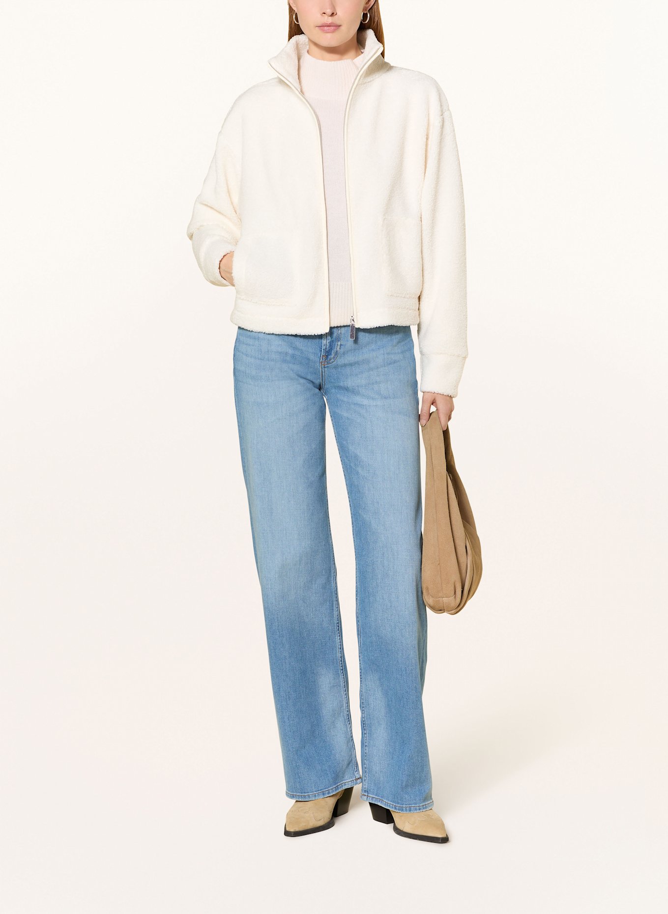 BETTY&CO Bouclé-Jacke: WEISS