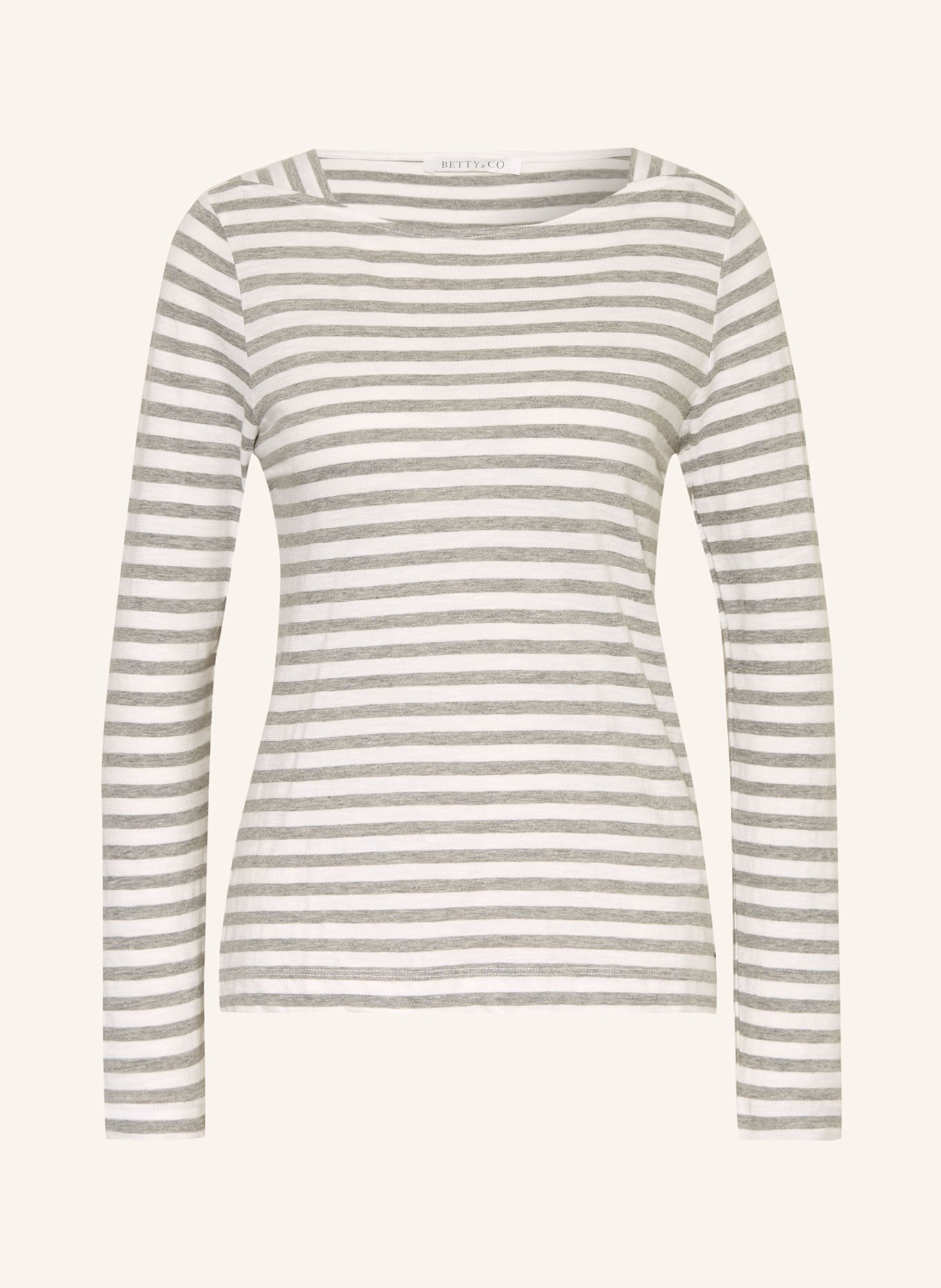 BETTY&CO Longsleeve: CREME / GRAU