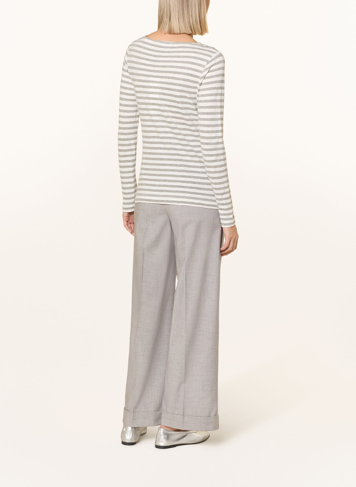 BETTY&CO Longsleeve: CREME / GRAU