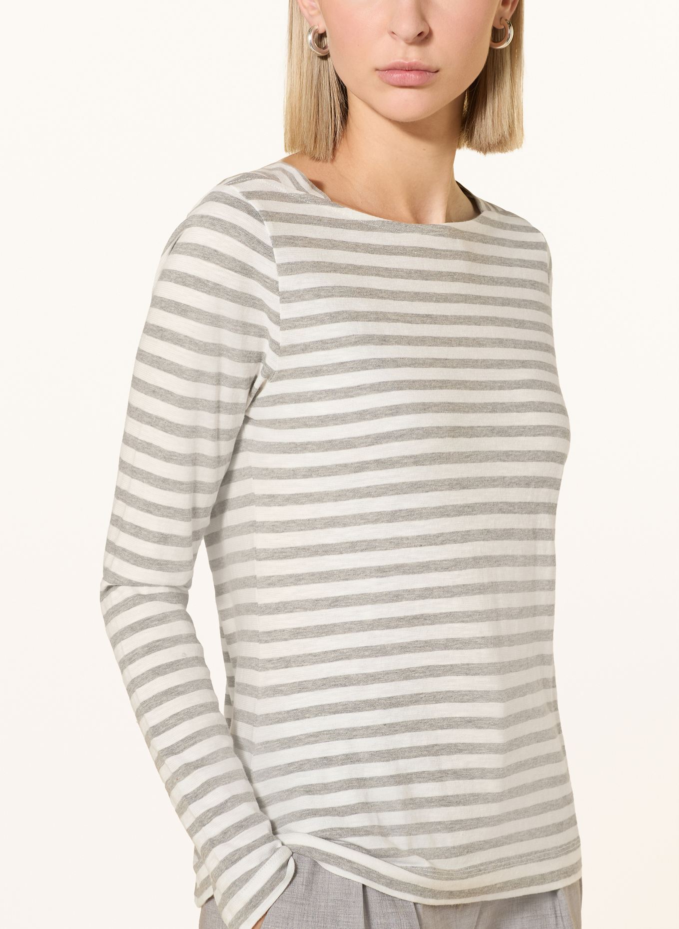 BETTY&CO Longsleeve: CREME / GRAU