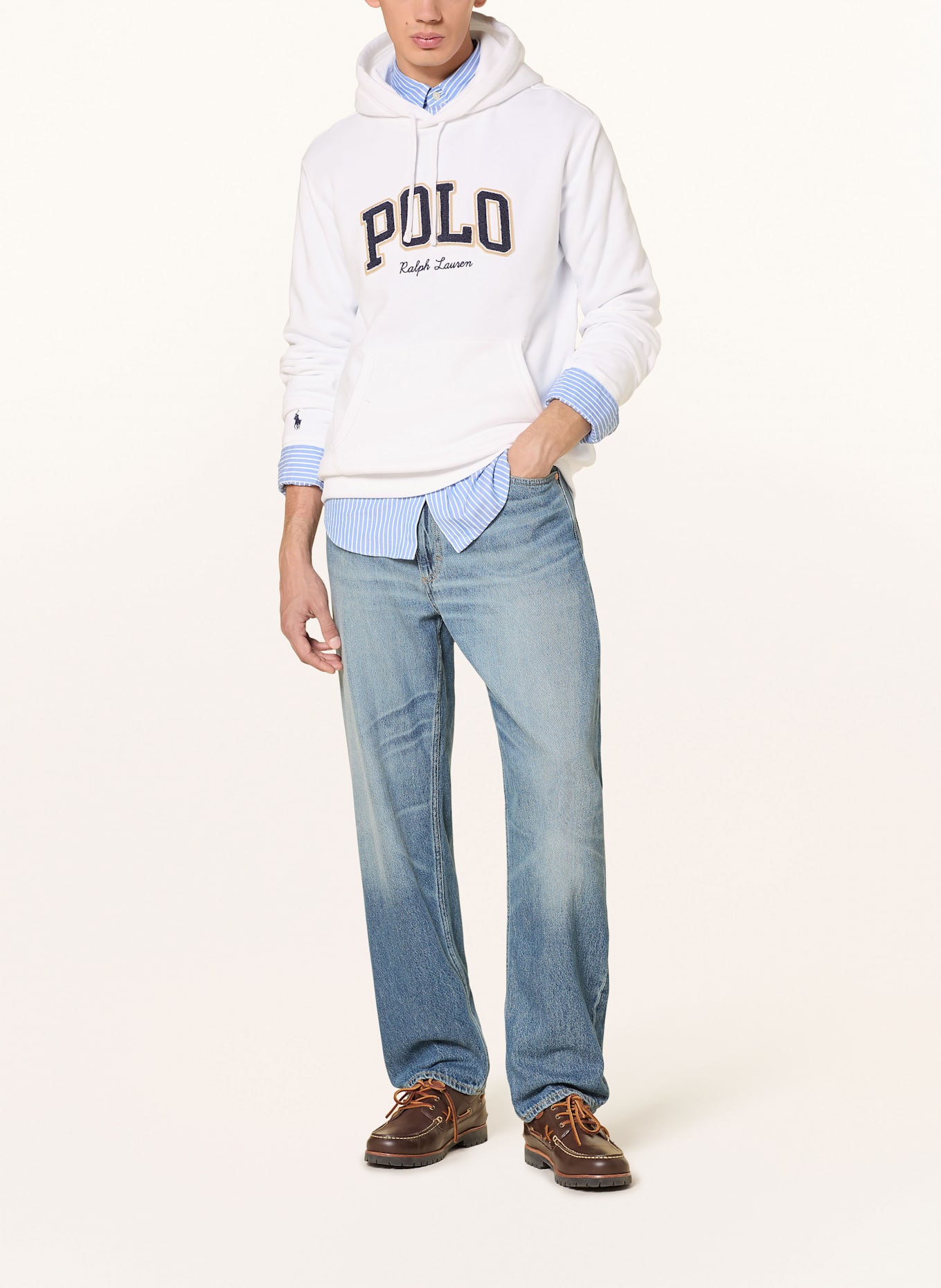 BOSS embossed-logo polo shirt Schwarz Comme des Garcons Play T-SHIRTS POLO SHIRT MEN: BÍLÁ