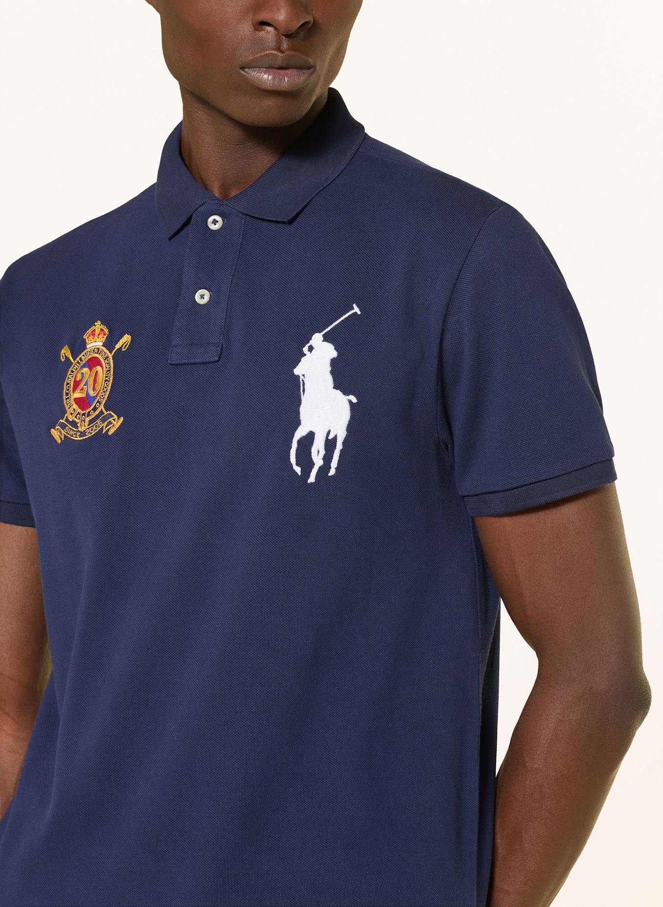 POLO RALPH LAUREN Piqué-Poloshirt Custom Slim Fit: BLAU
