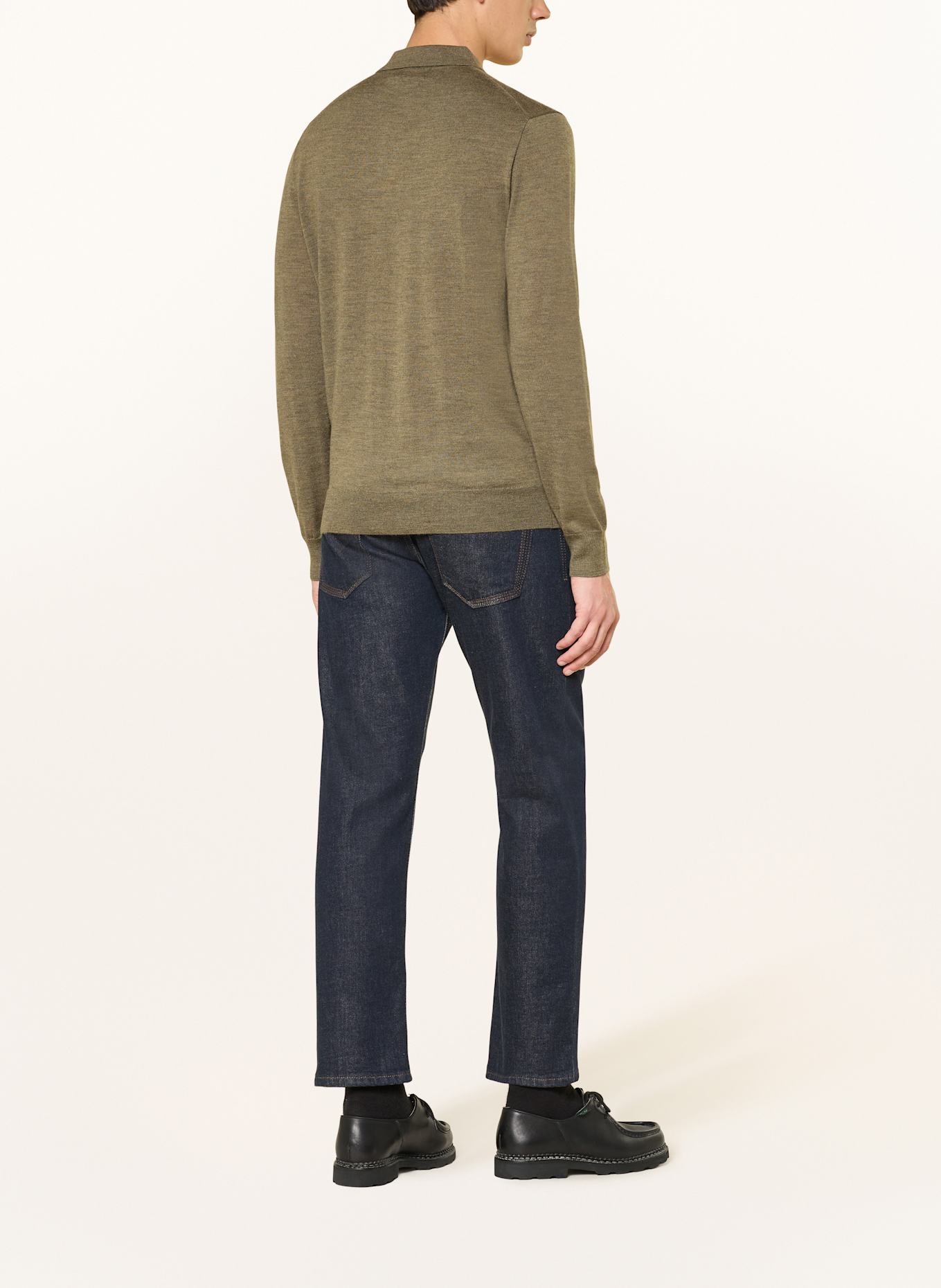 POLO RALPH LAUREN Strick-Poloshirt: OLIV