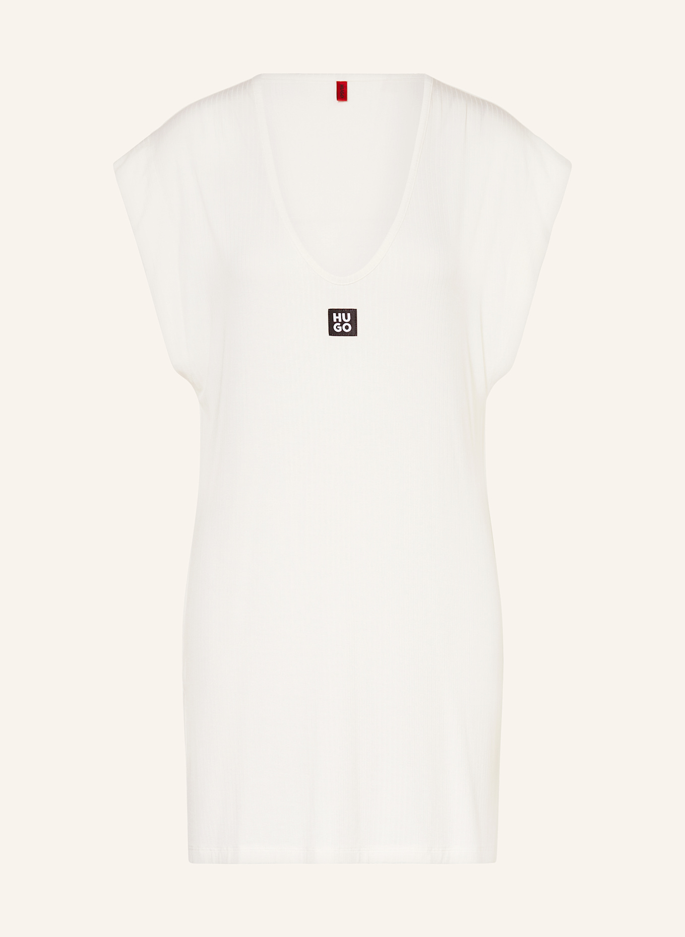 HUGO Strandkleid SIGNATURE: ECRU