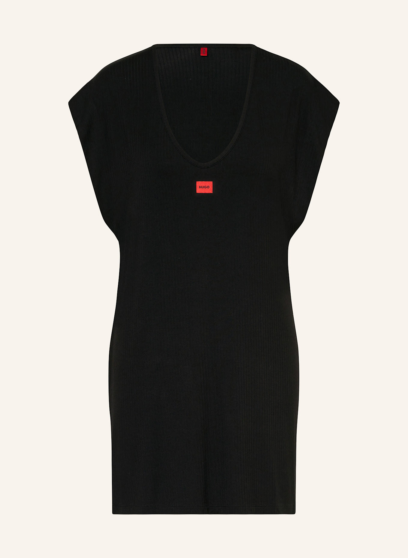 HUGO Strandkleid SIGNATURE: SCHWARZ