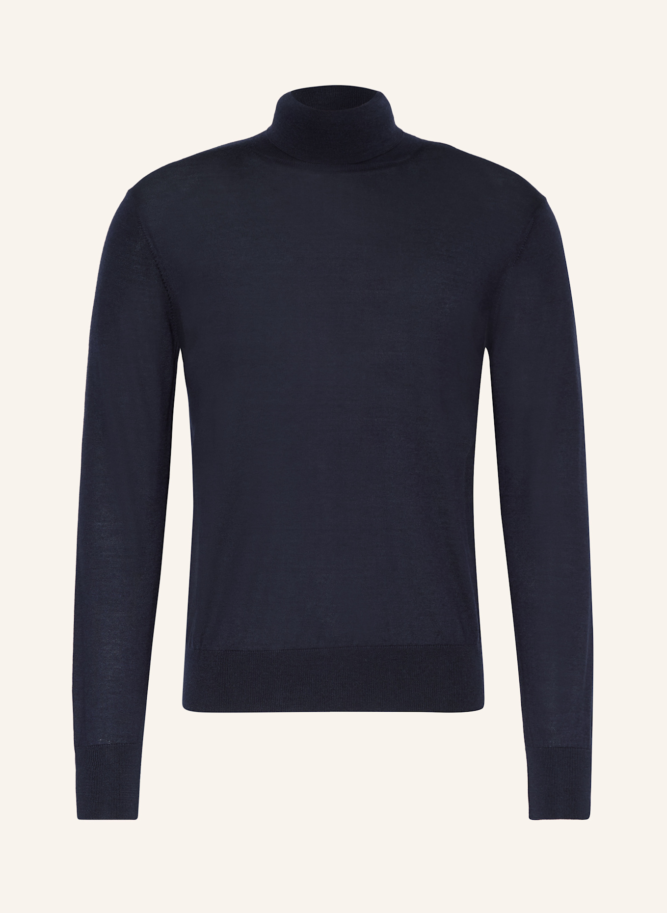 AGNONA Rollkragenpullover mit Cashmere und Seide: DUNKELBLAU