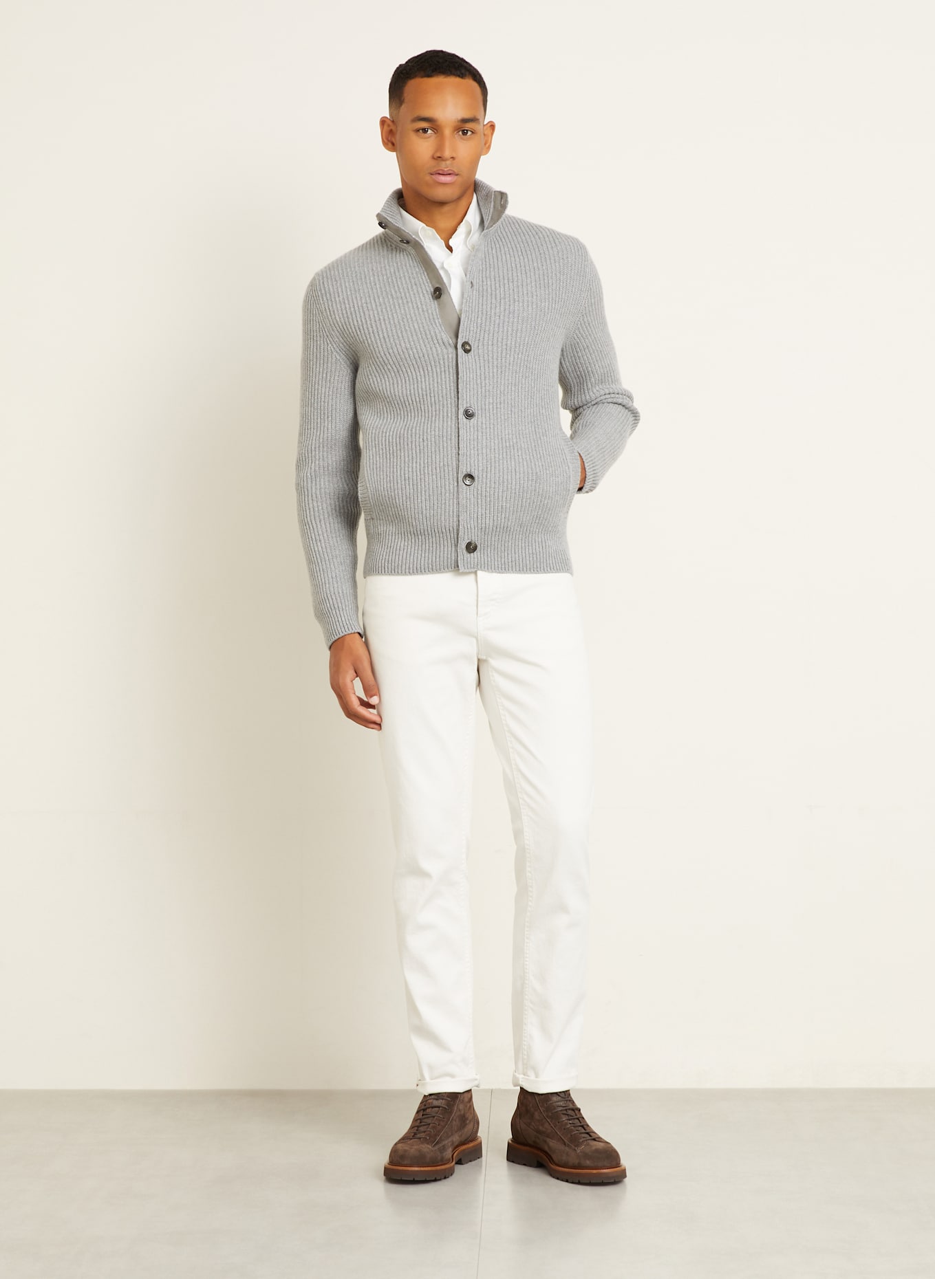 AGNONA Strickjacke aus Cashmere: GRAU