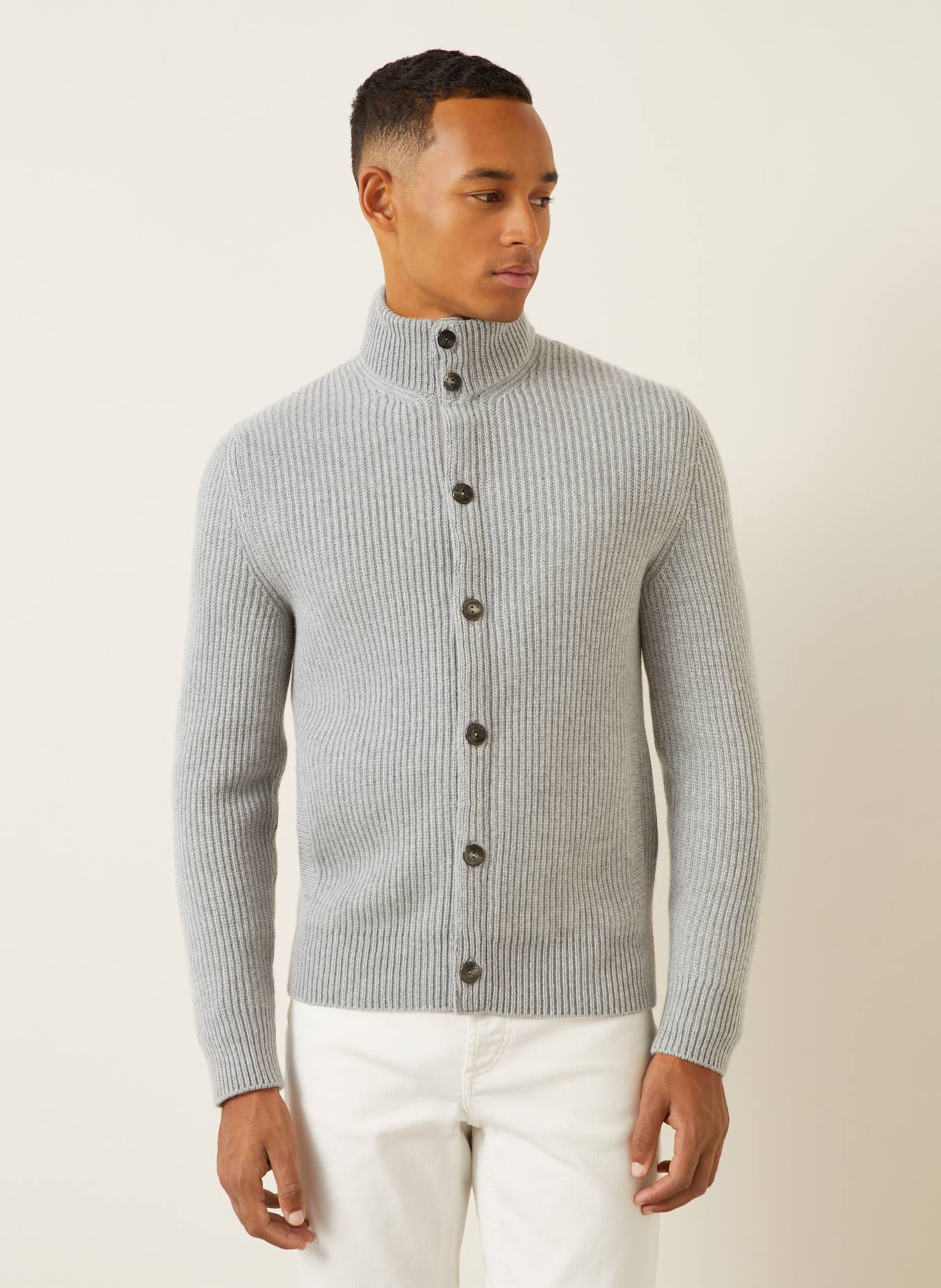 AGNONA Strickjacke aus Cashmere: GRAU