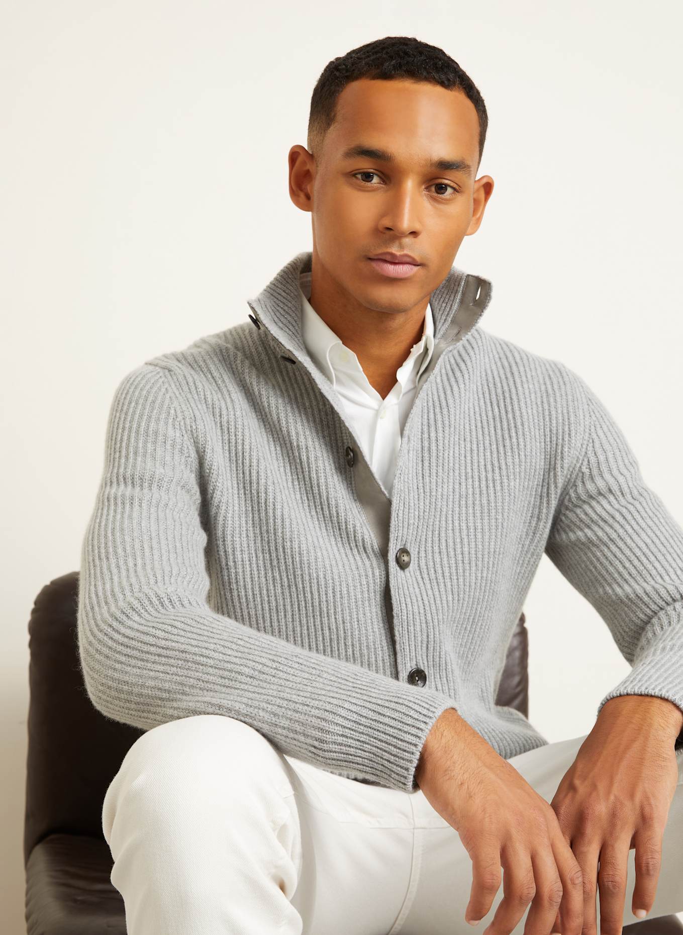 AGNONA Strickjacke aus Cashmere: GRAU