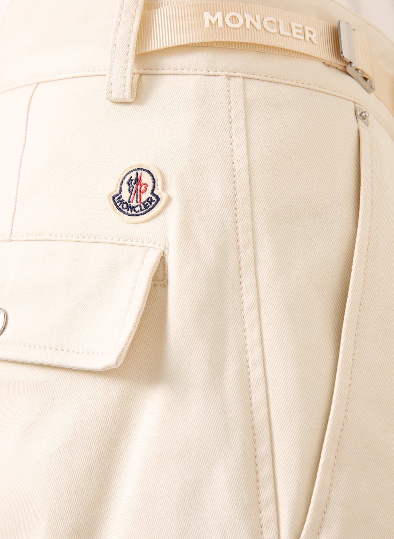 MONCLER Bojówki regular fit: ECRU