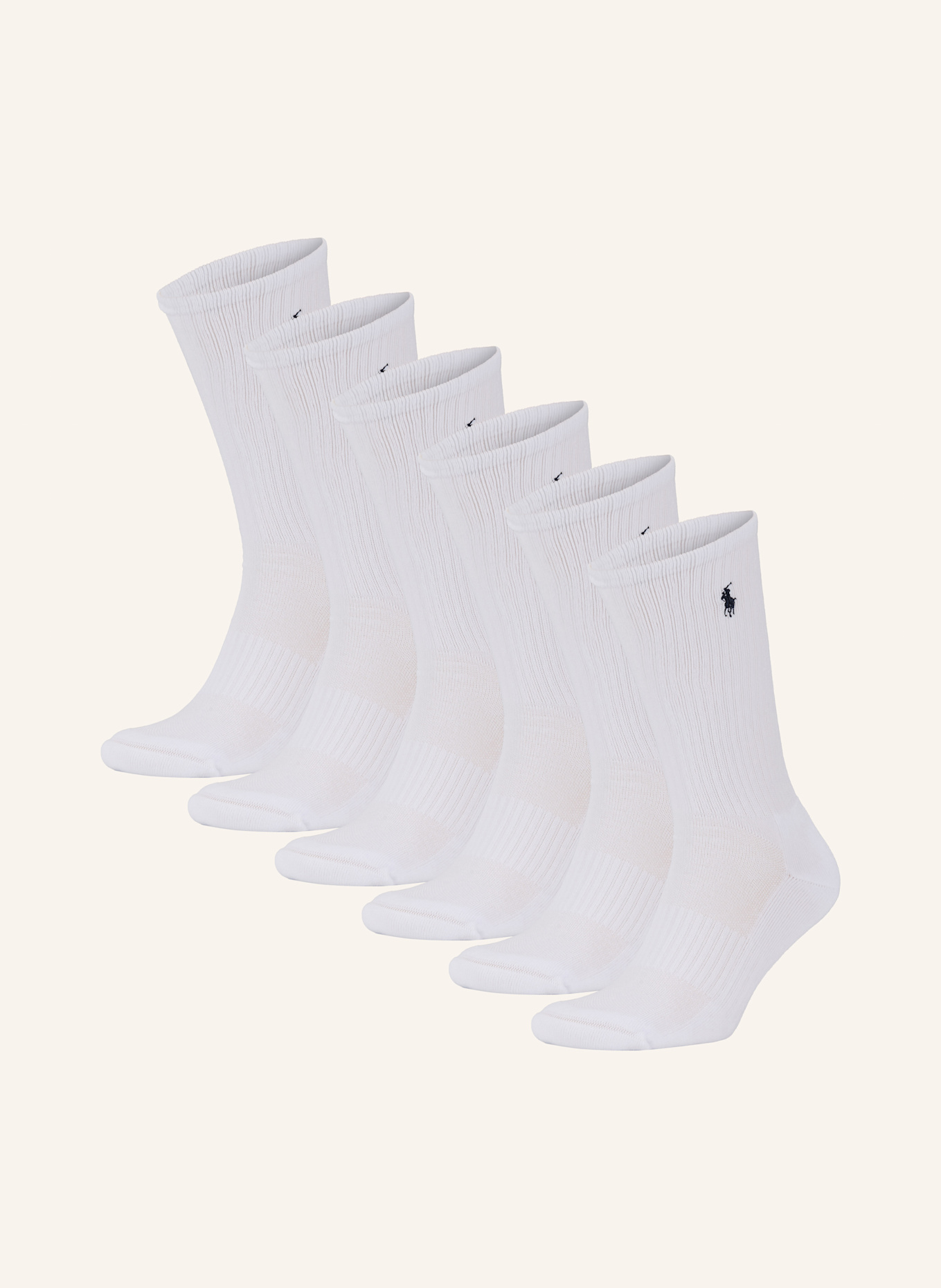 POLO RALPH LAUREN 6er-Pack Socken: 001 WHITE