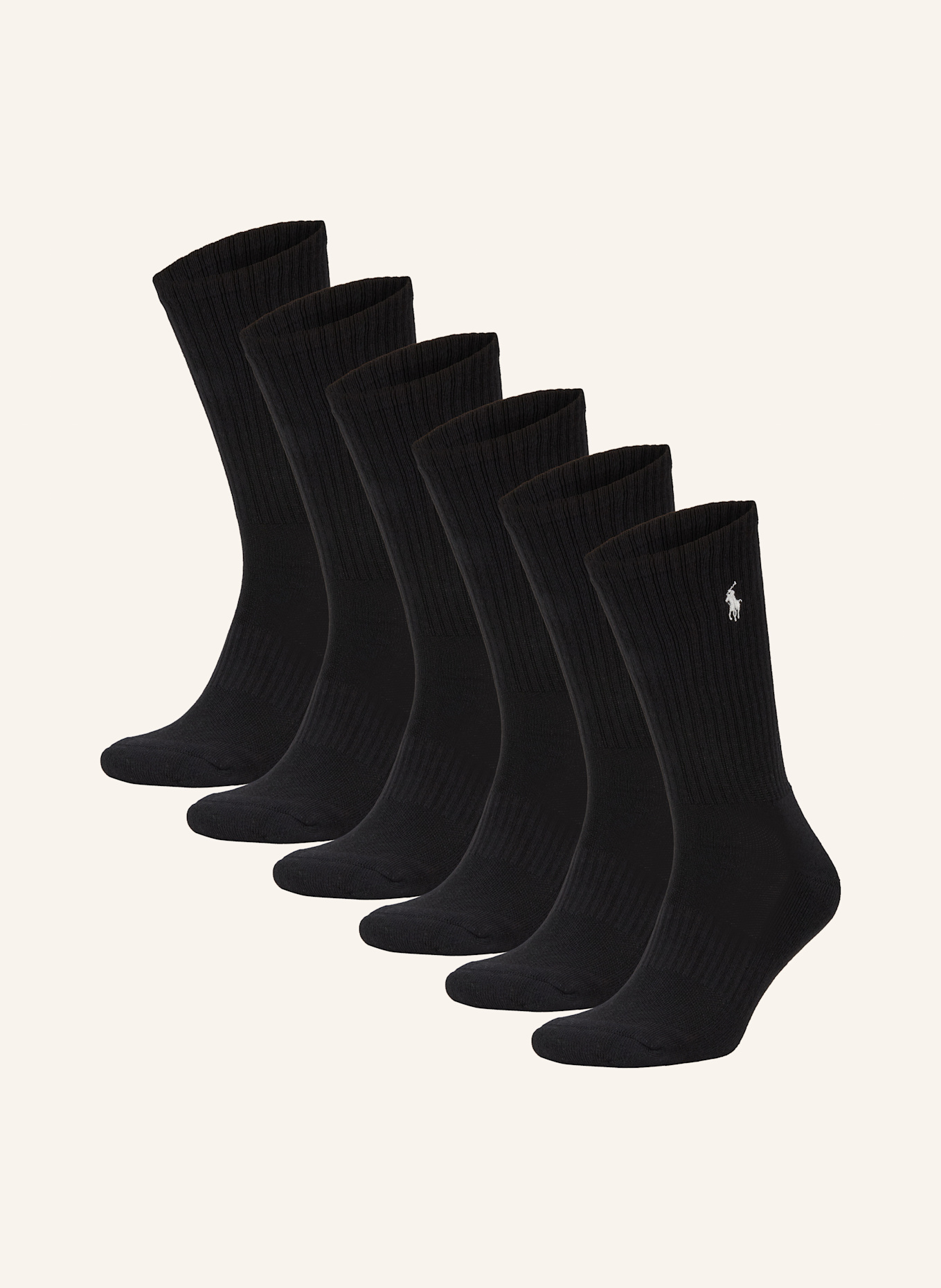 POLO RALPH LAUREN 6er-Pack Socken: 002 BLACK