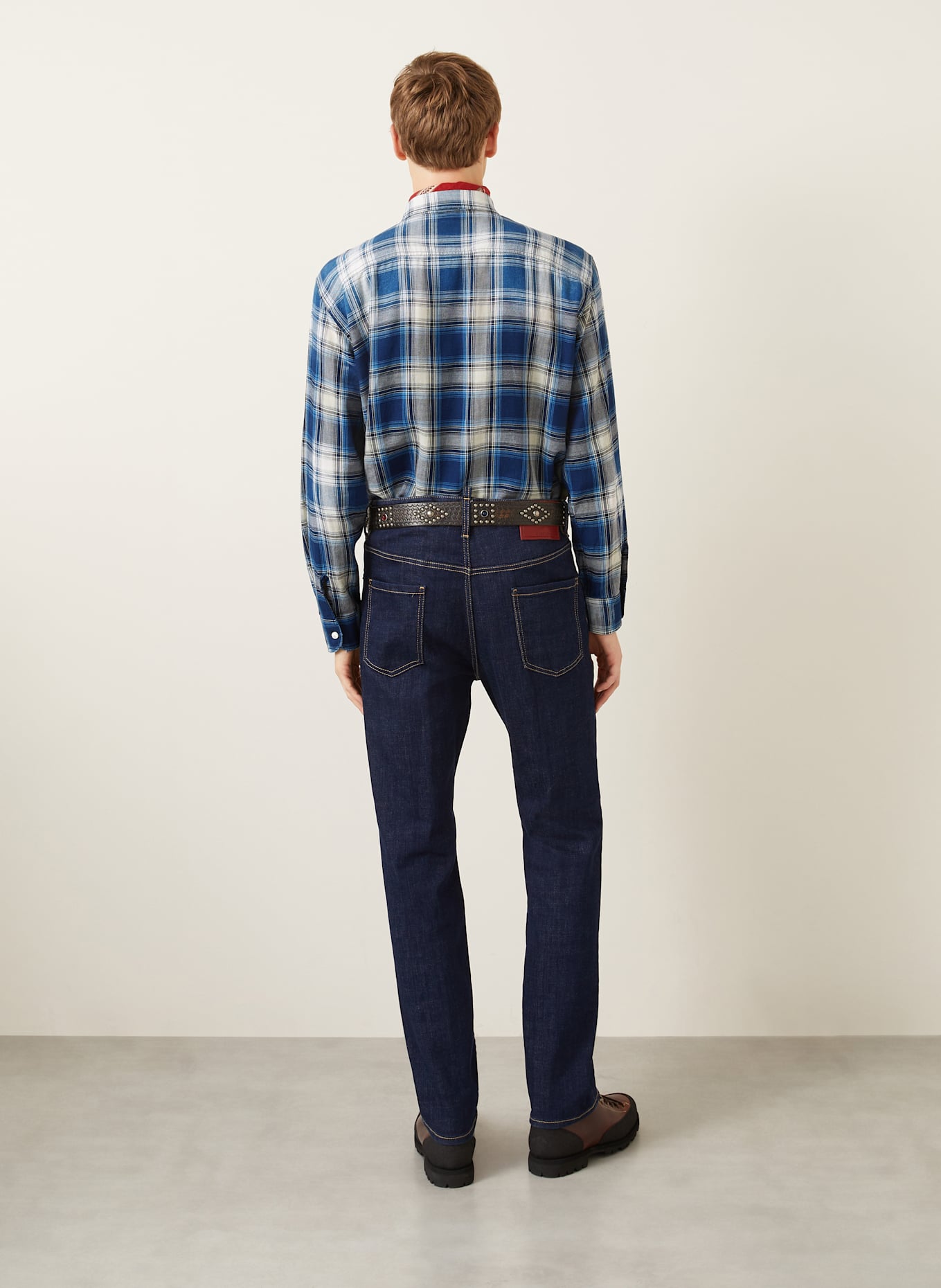 DSQUARED2 Hemd CANADIAN VINTAGE Comfort Fit: BLAU / DUNKELBLAU / WEISS