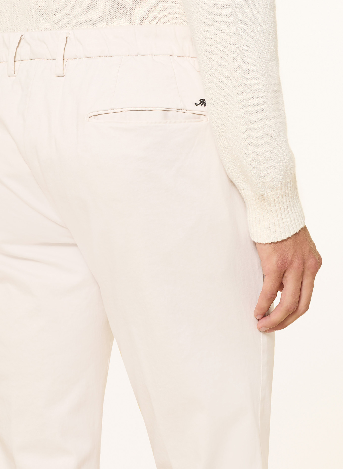 MASON'S Chinosy extra slim fit: BIAŁY