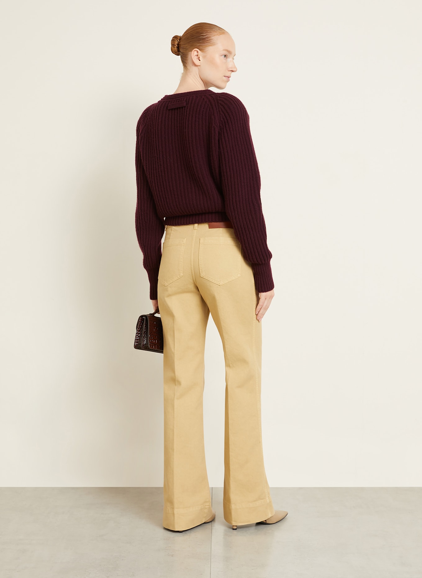 VICTORIA BECKHAM Pullover mit Cashmere: DUNKELROT