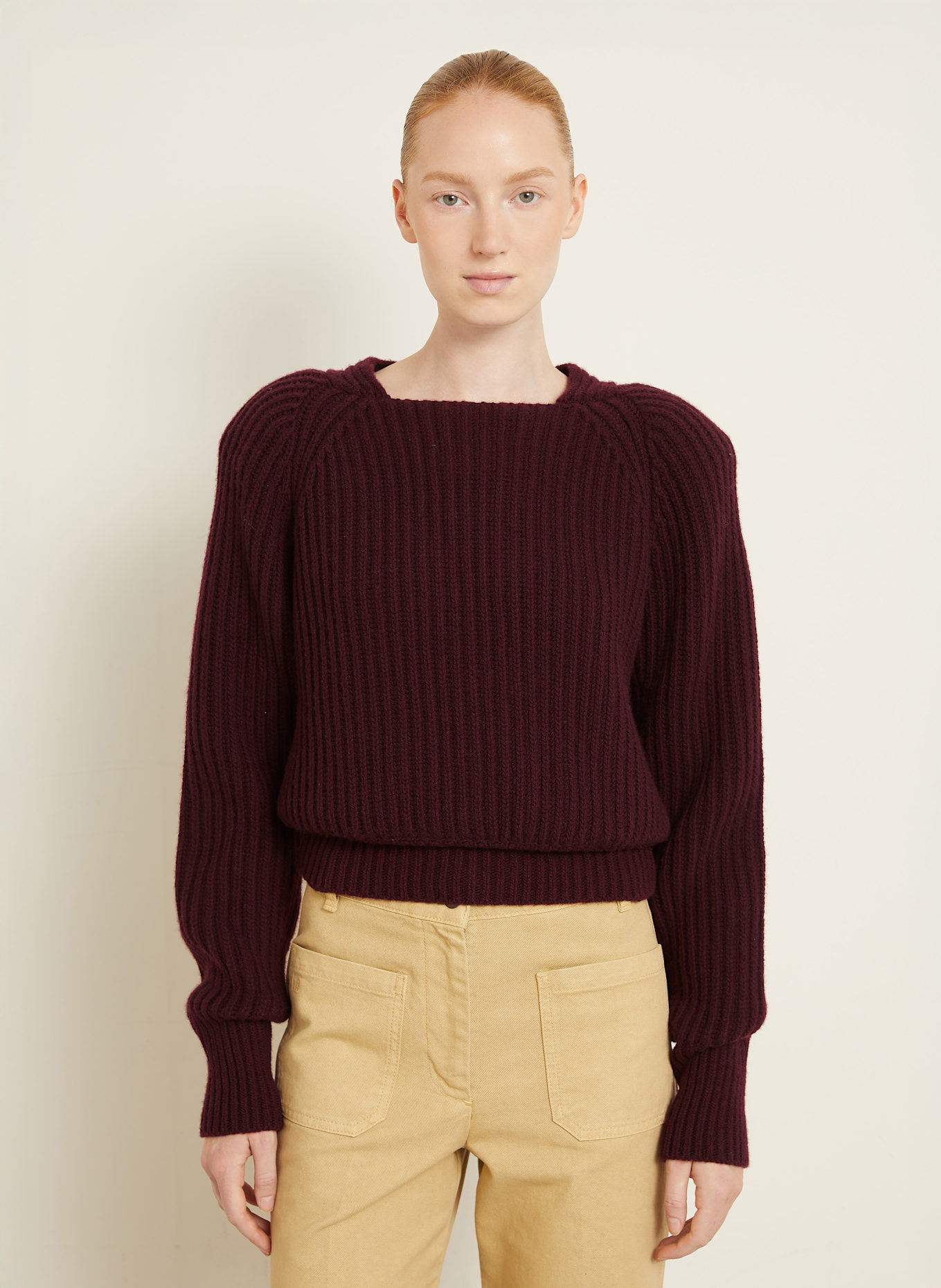 VICTORIA BECKHAM Pullover mit Cashmere: DUNKELROT