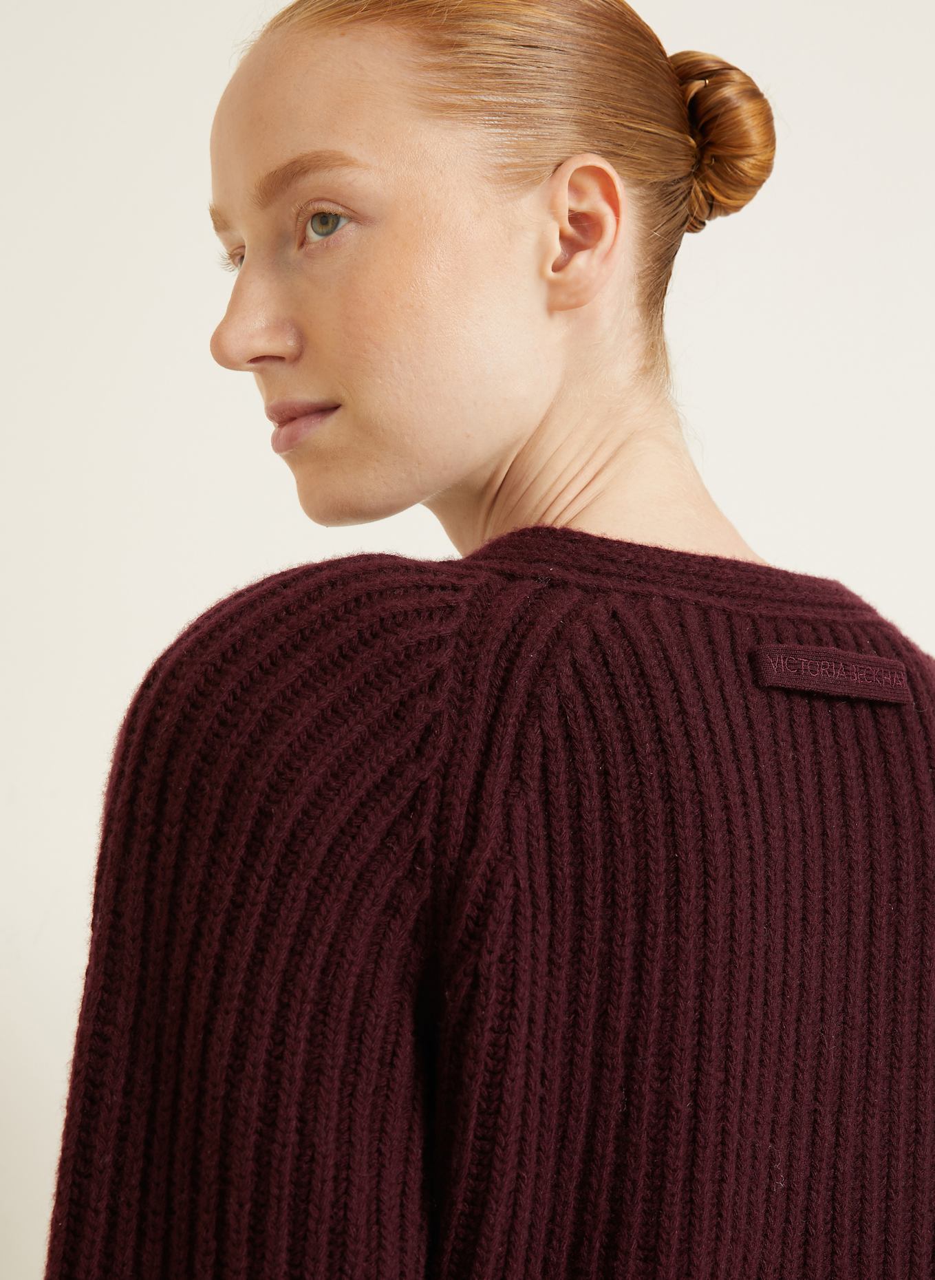 VICTORIA BECKHAM Pullover mit Cashmere: DUNKELROT