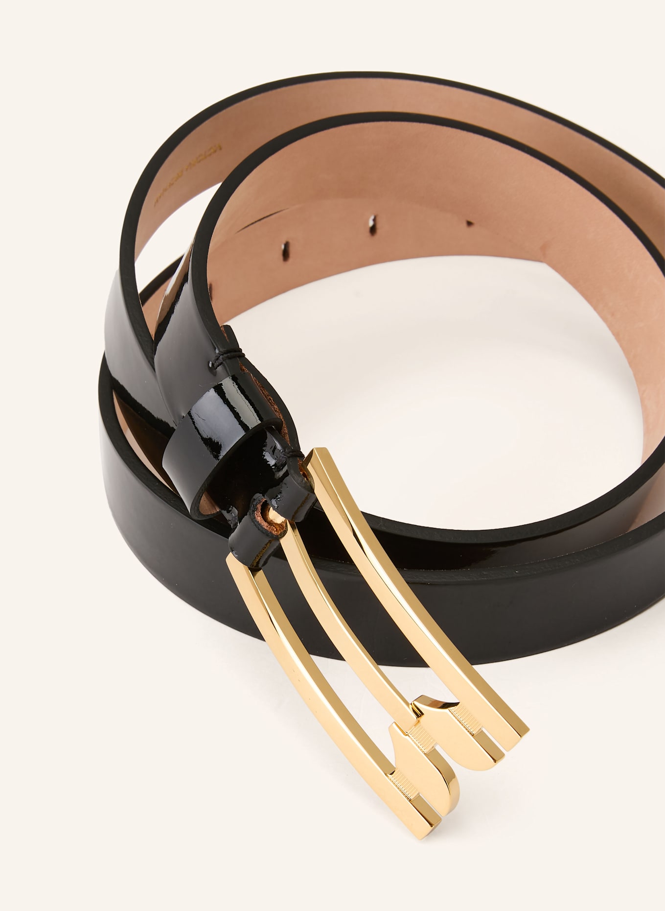 VICTORIA BECKHAM Leather belt: BLACK