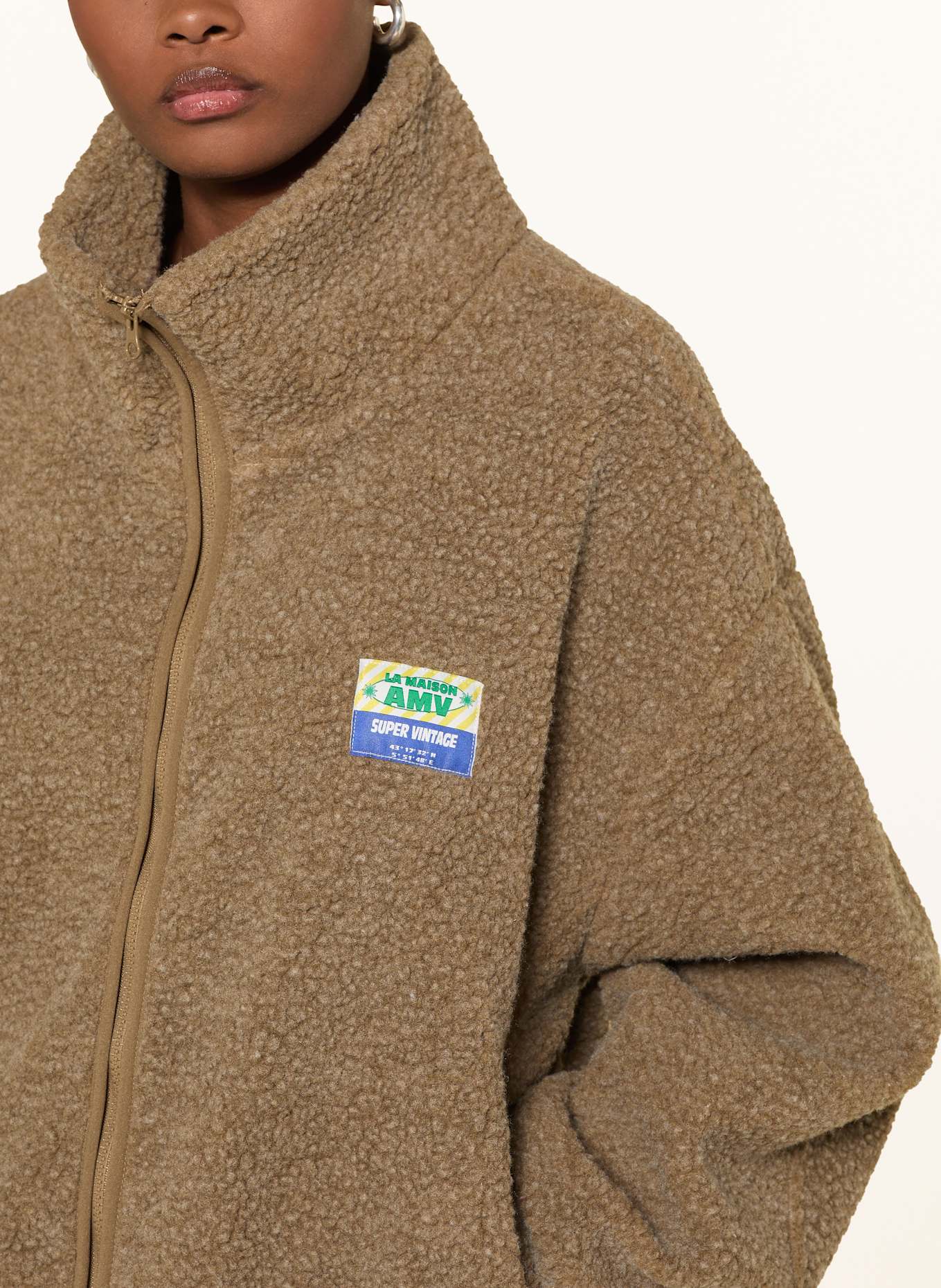 【 VINTAGE 】 Teddy Jacket Green zip-up teddy jacket for men | Bellerose