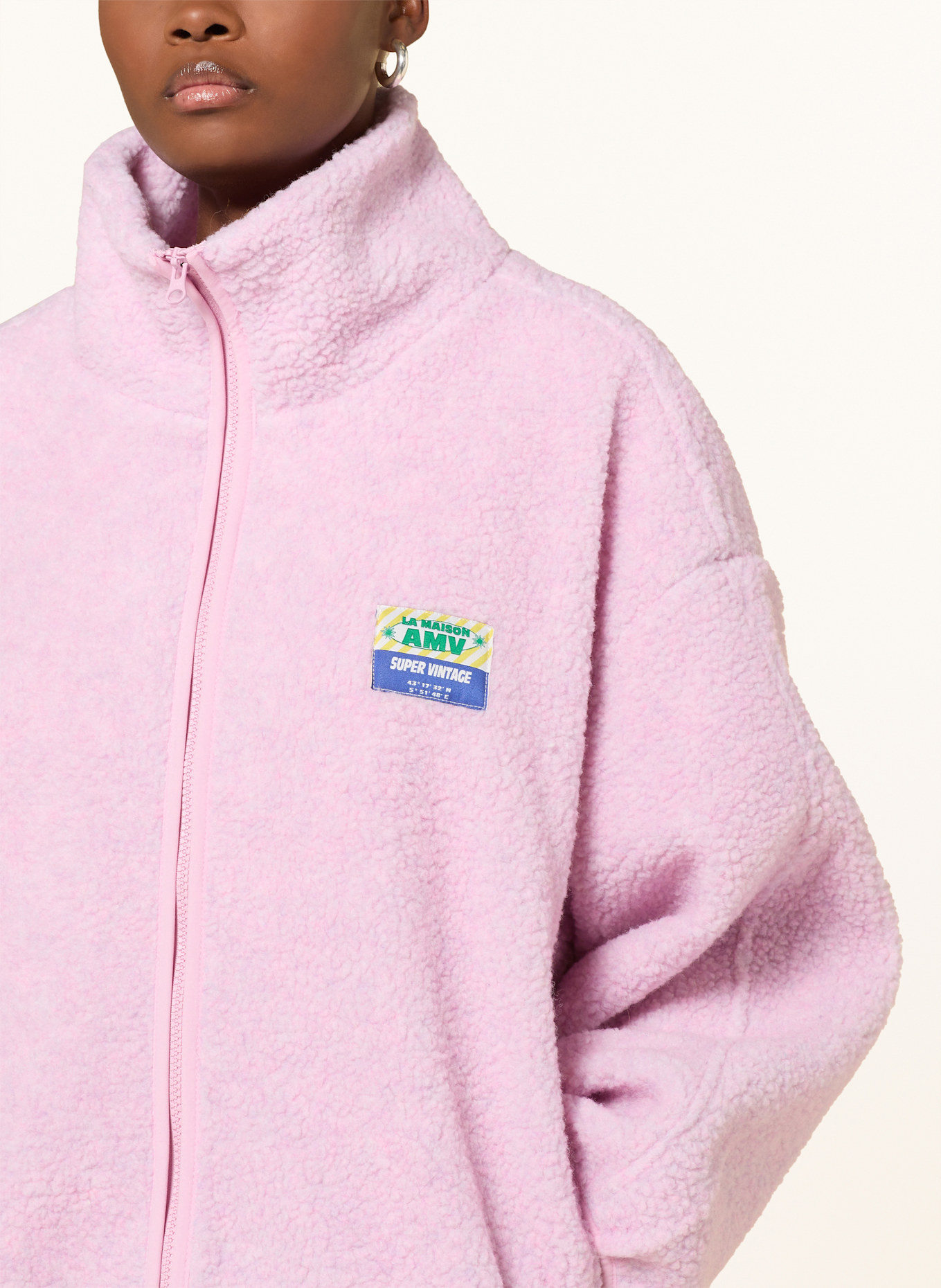 American Vintage Kurtka pluszowa HOKTOWN: RÓŻOWY