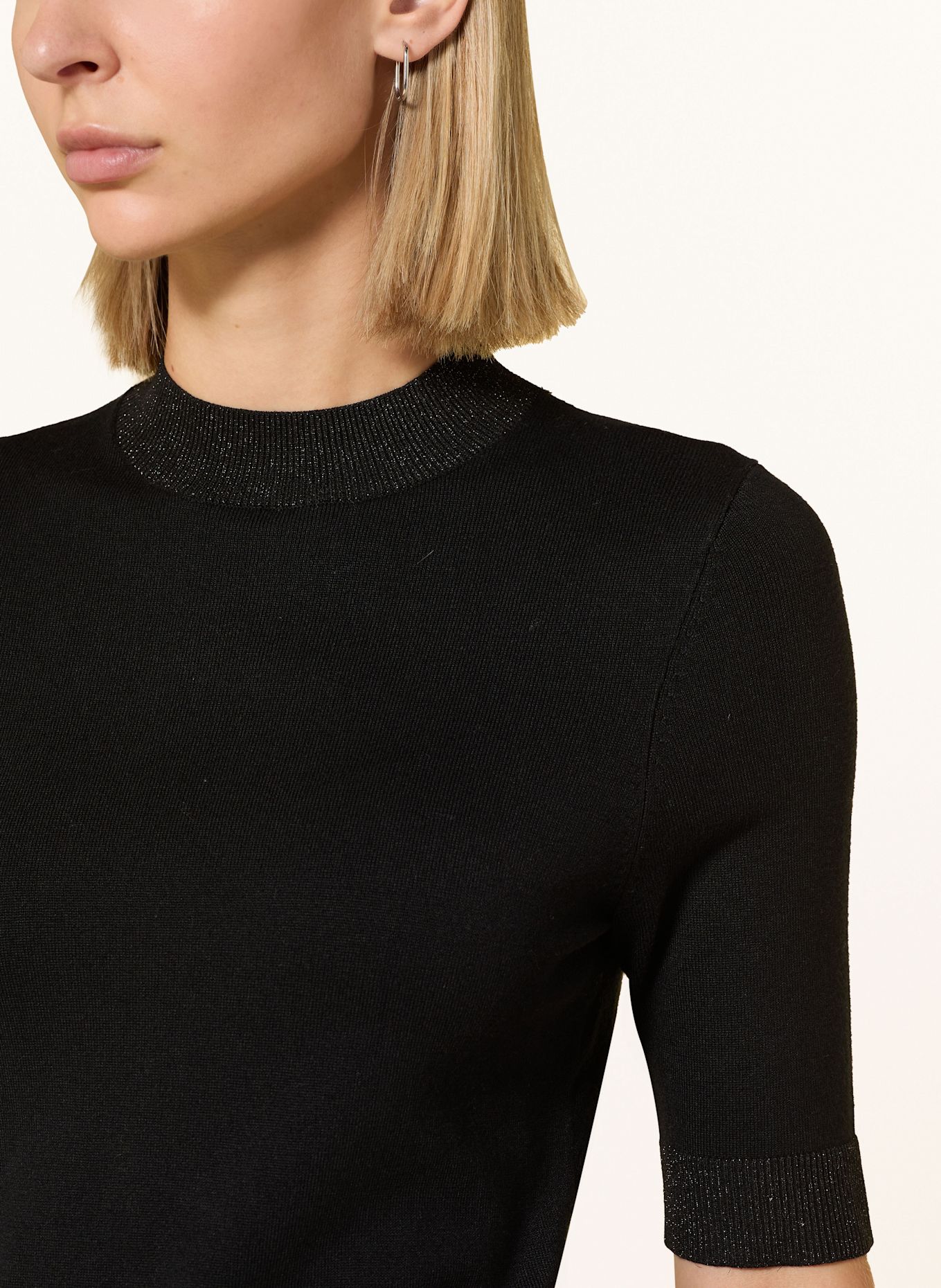 comma Pullover mit Glitzergarn: SCHWARZ