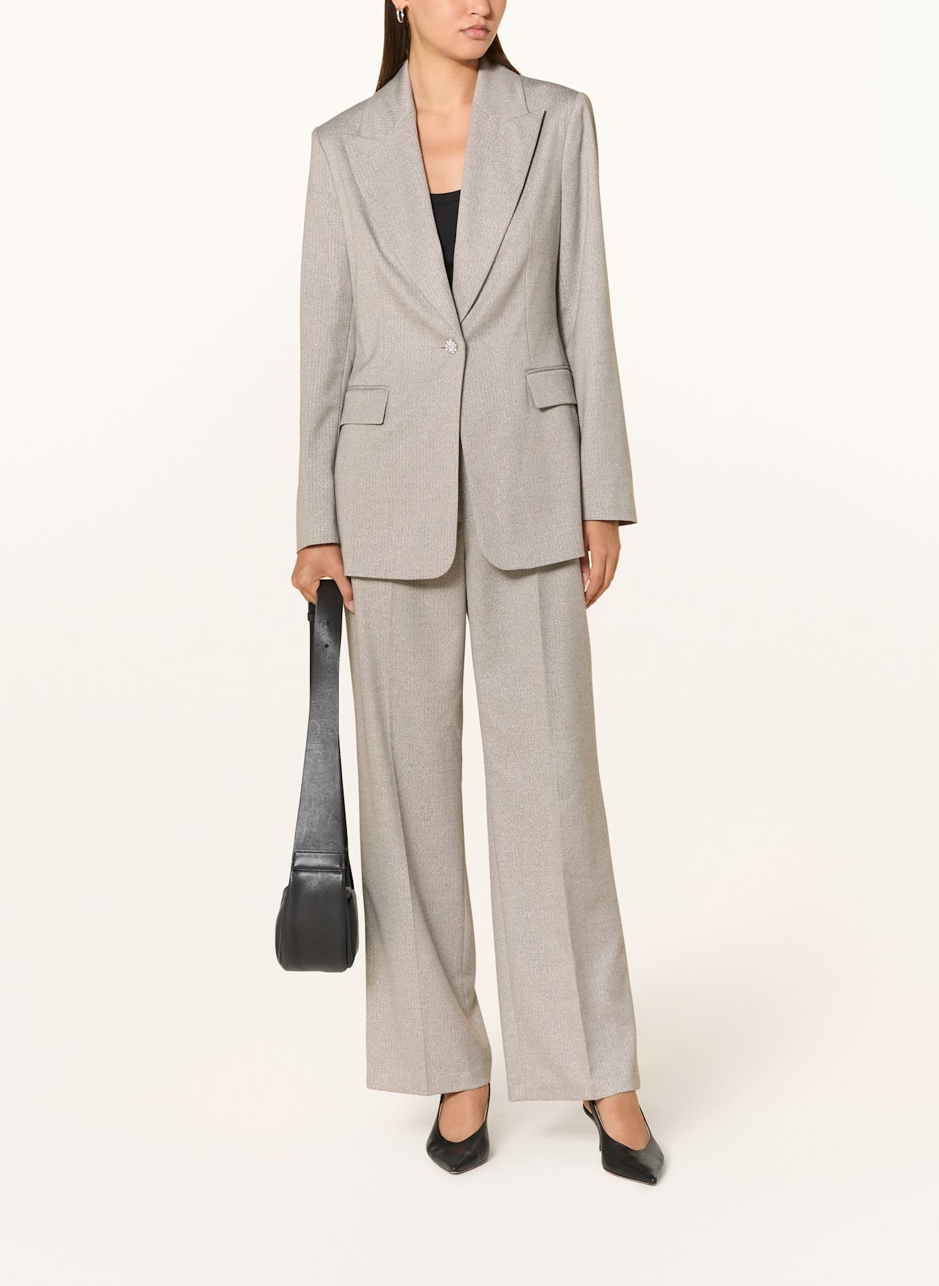 s.Oliver BLACK LABEL Blazer mit Glitzergarn: BEIGE