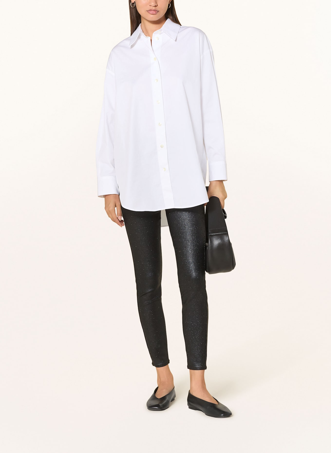 s.Oliver BLACK LABEL Leggings mit Glitzergarn: SCHWARZ