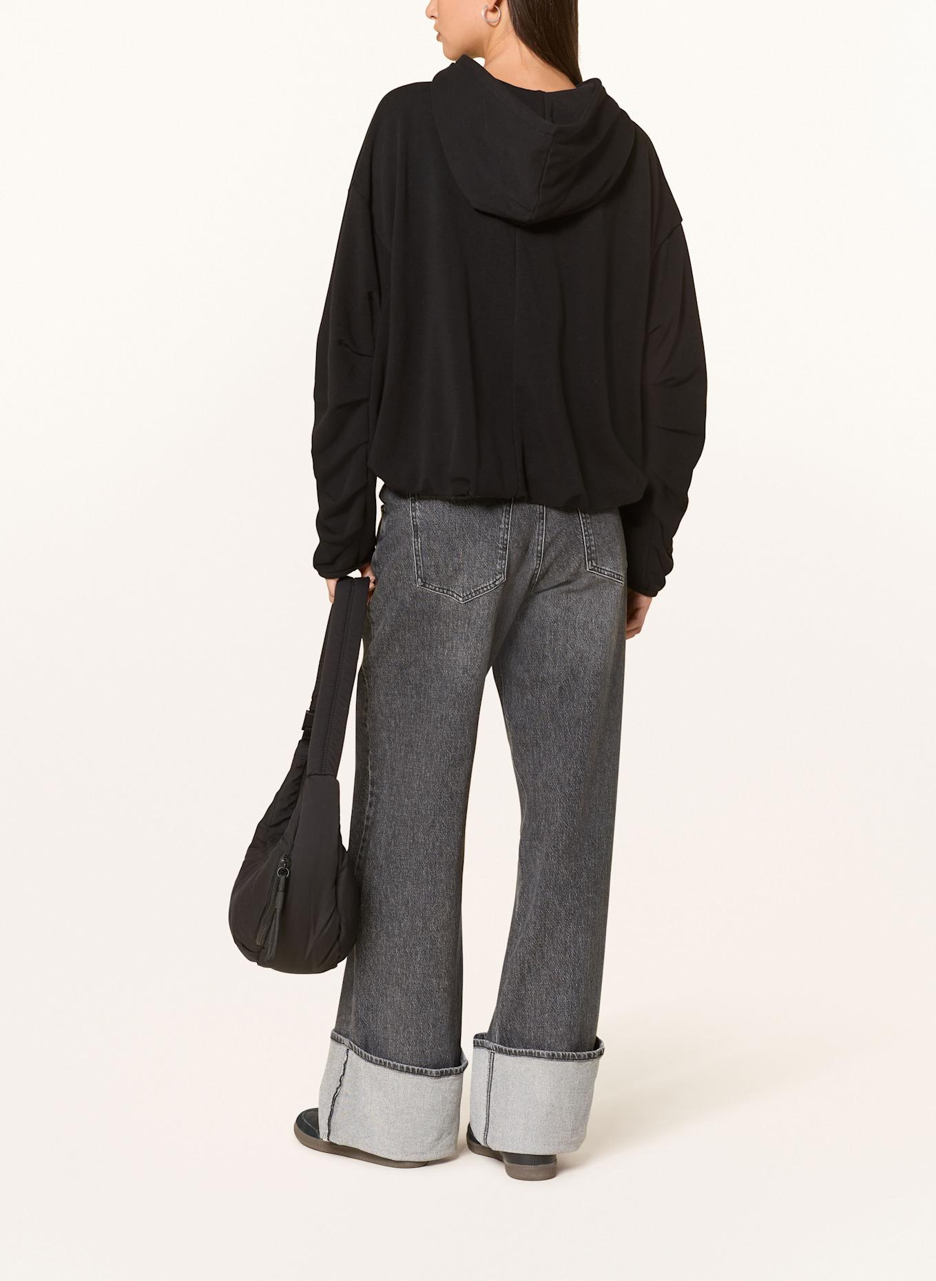 10DAYS Cropped-Hoodie: SCHWARZ