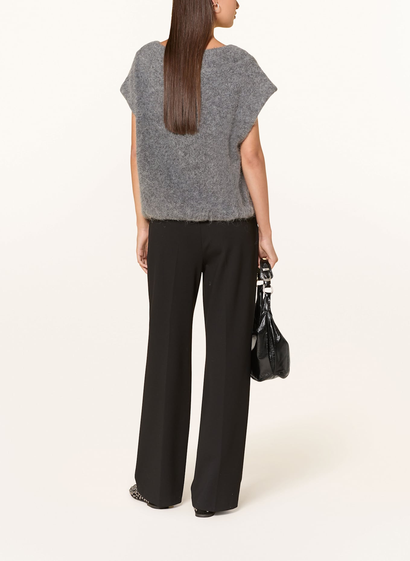 10DAYS Pull sans manches en alpaga: GRIS FONCÉ