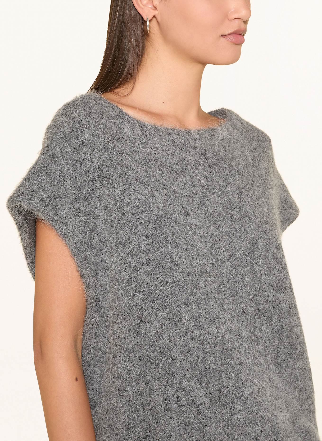 10DAYS Pull sans manches en alpaga: GRIS FONCÉ