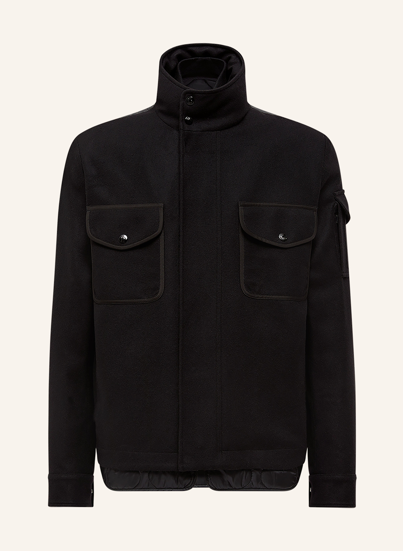 MONCLER Daunenjacke AVOINE im Materialmix: SCHWARZ