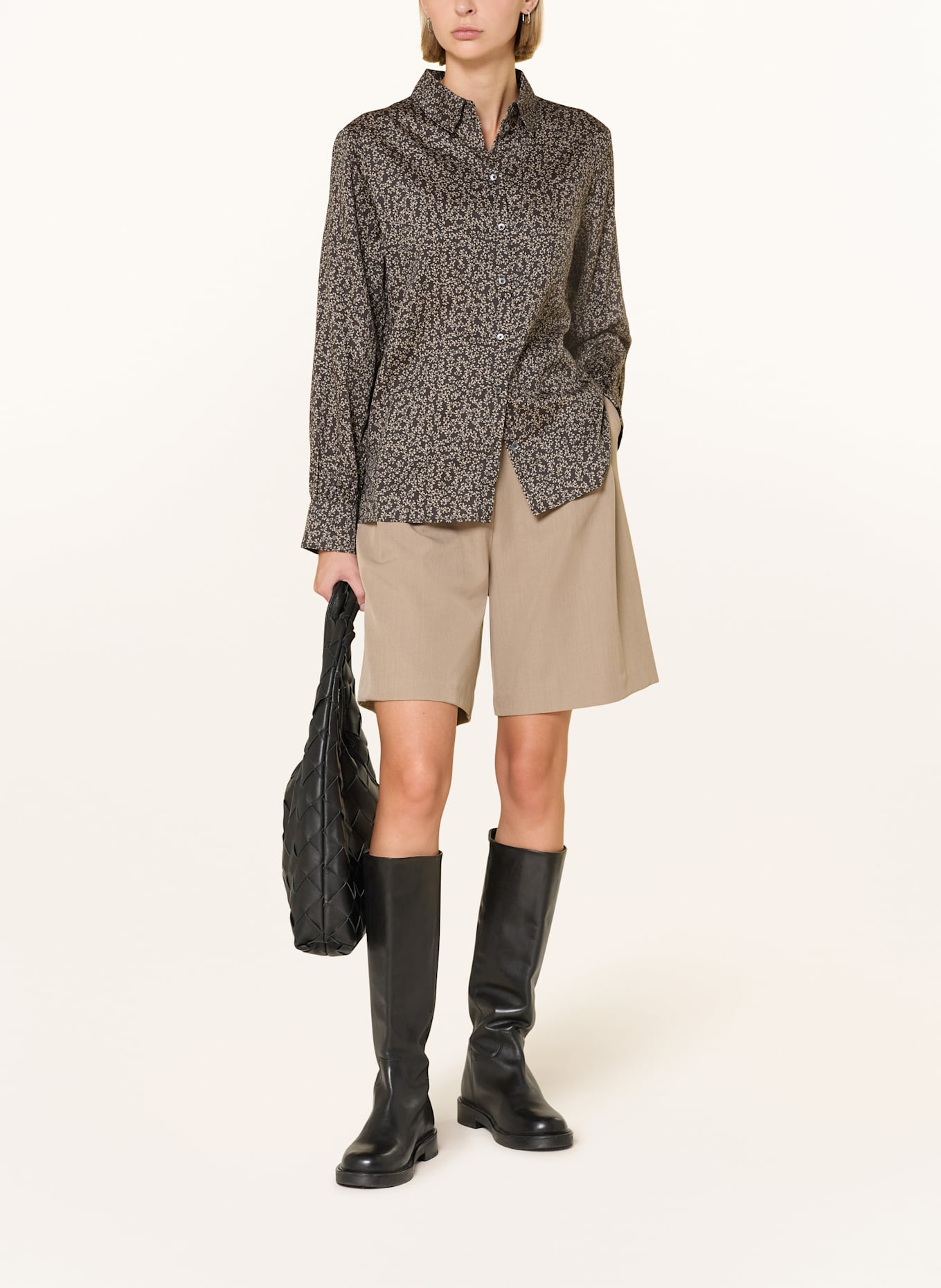 Marc O'Polo Hemdbluse: DUNKELGRAU / TAUPE