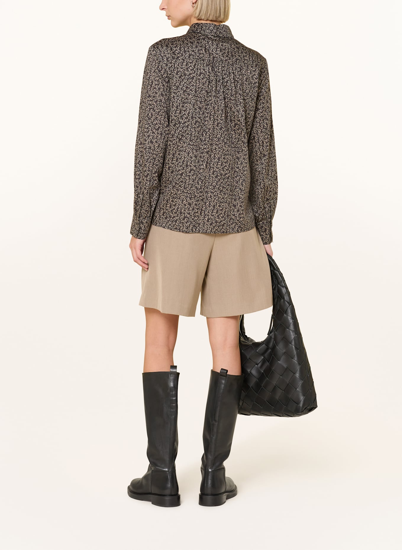 Marc O'Polo Hemdbluse: DUNKELGRAU / TAUPE