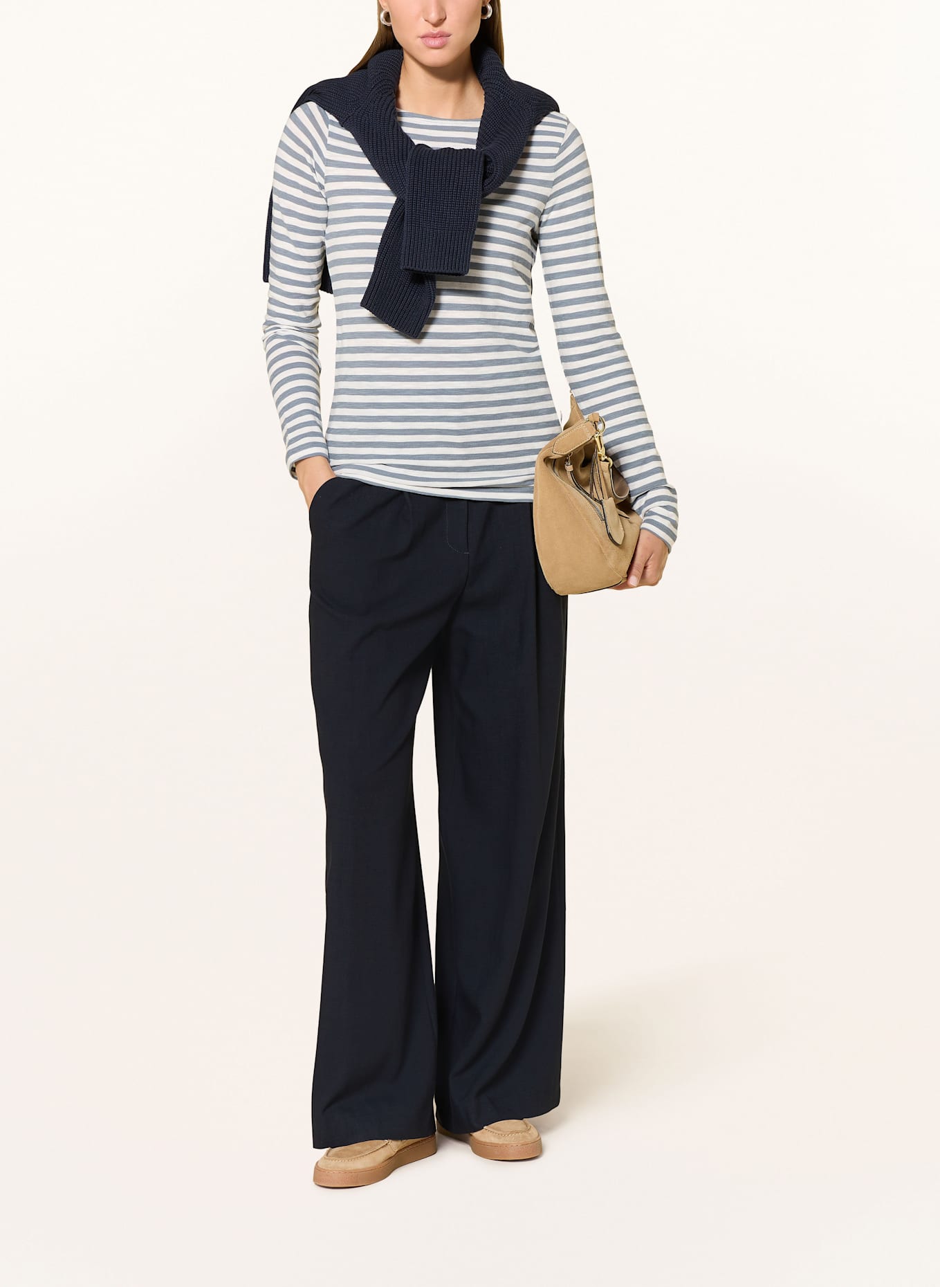 Marc O'Polo Longsleeve: BLAUGRAU / WEISS