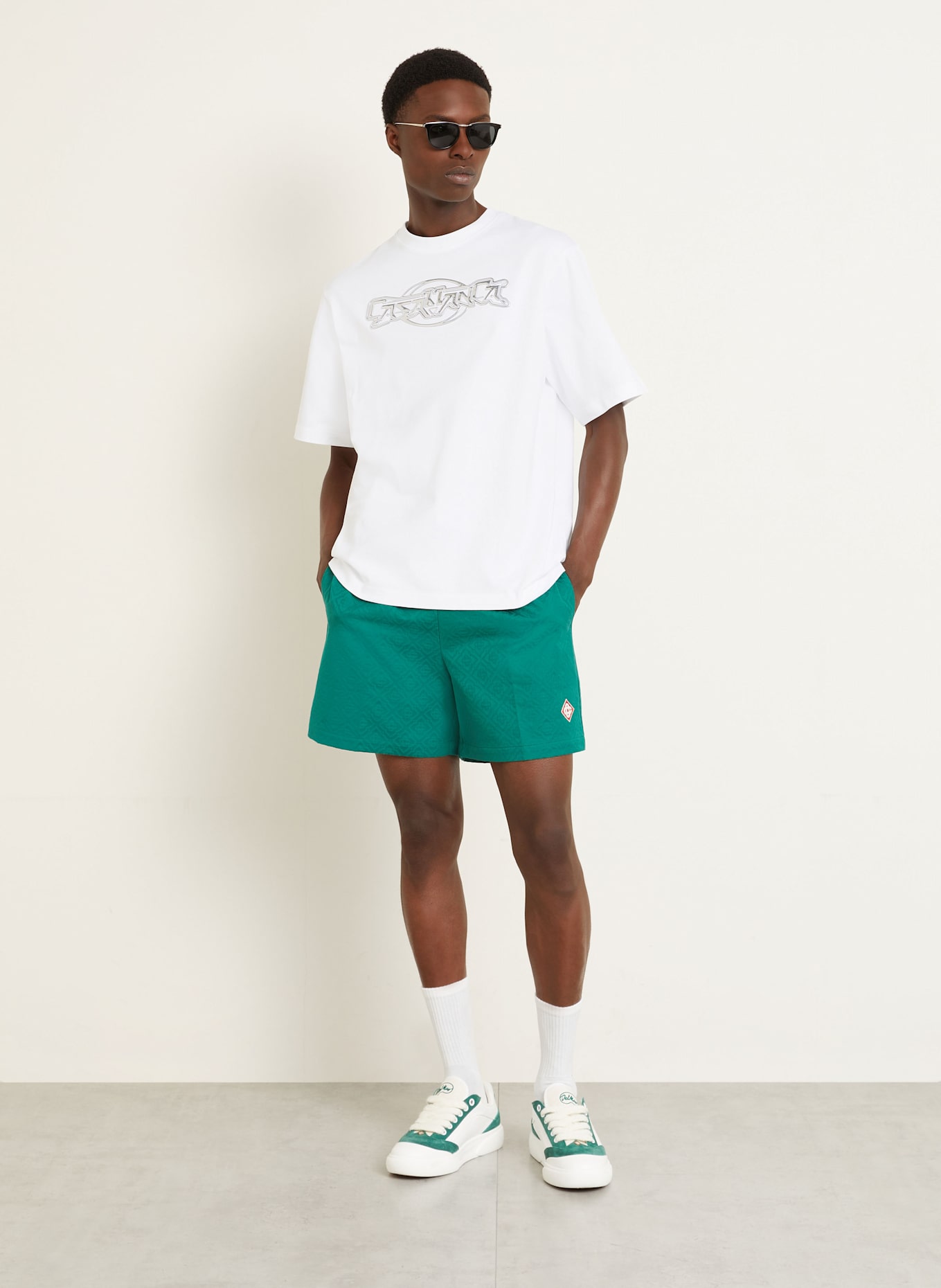 Casablanca Oversized-Shirt: WEISS