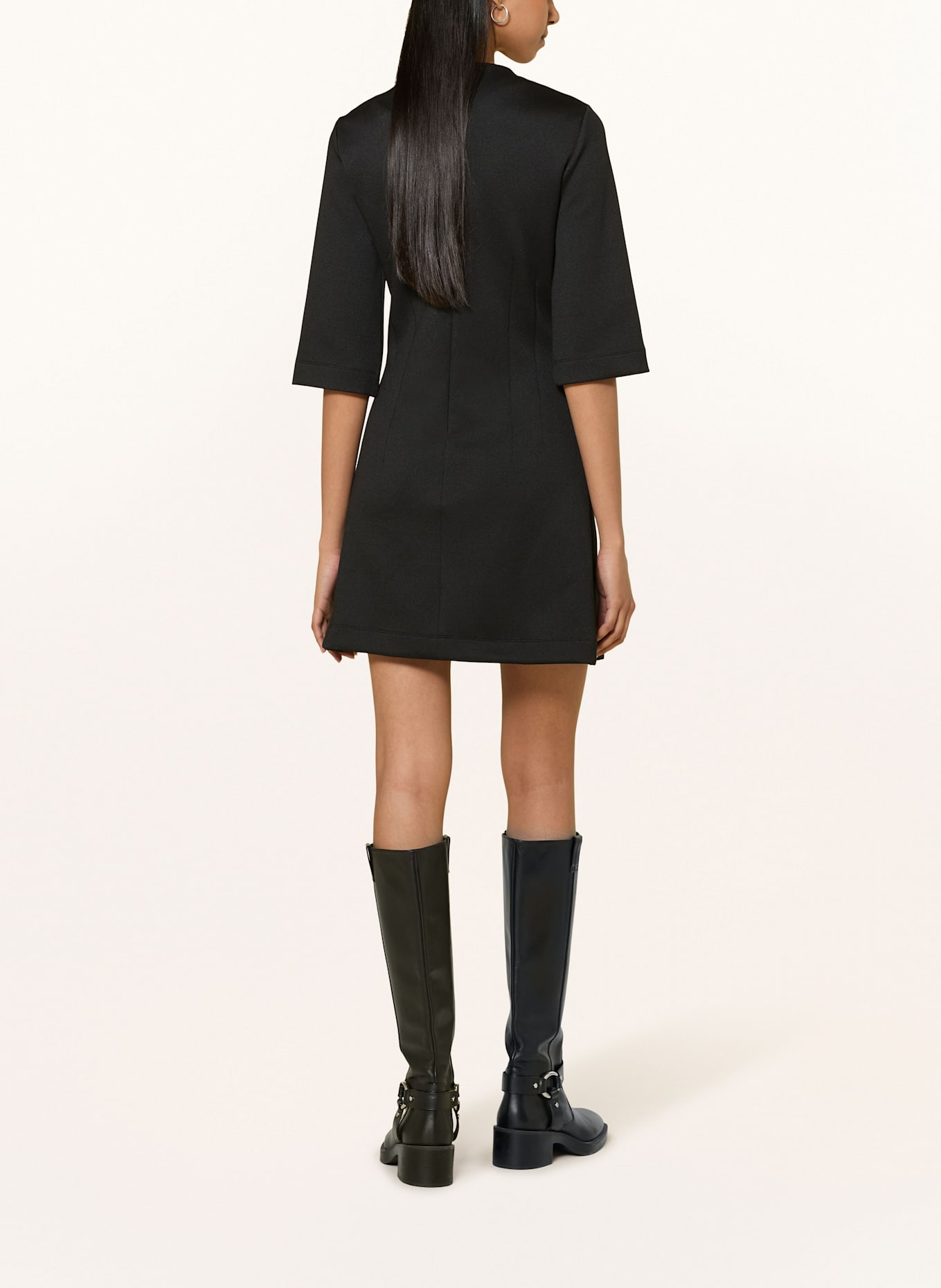 Rich & Royal Kleid mit 3/4-Arm: SCHWARZ