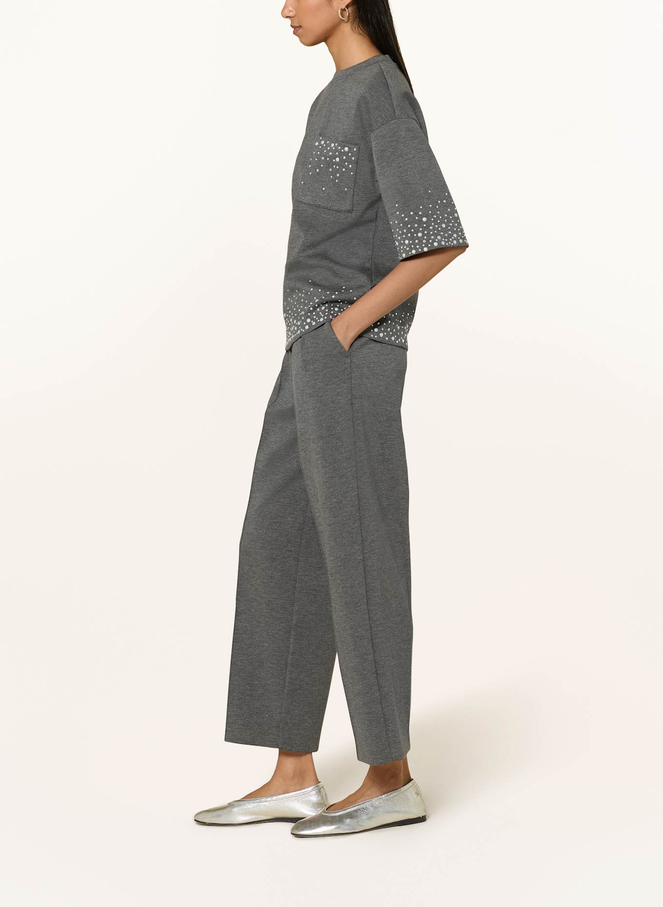 Rich & Royal 7/8-Hose aus Jersey: GRAU