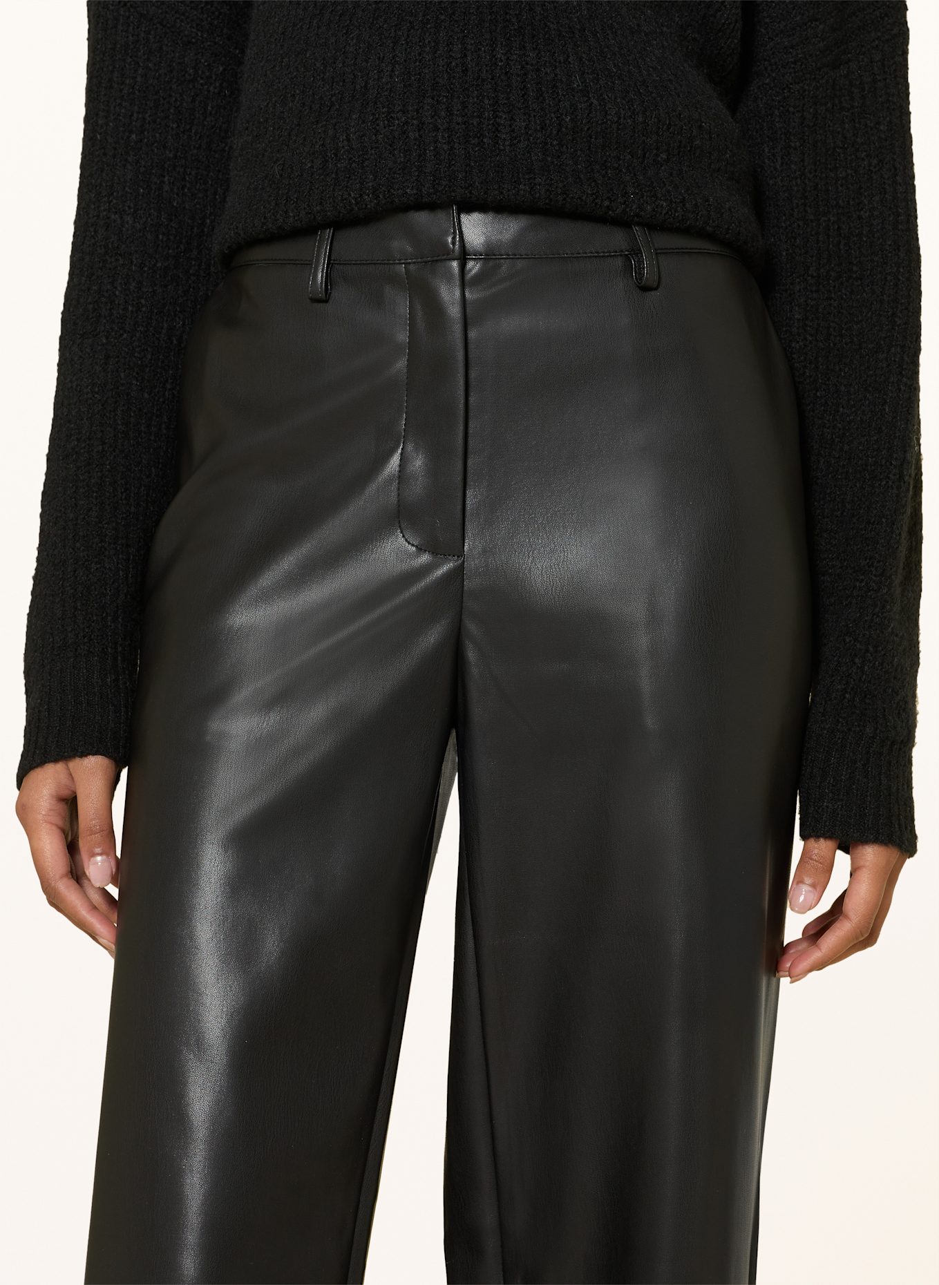 Rich & Royal Hose in Lederoptik: SCHWARZ